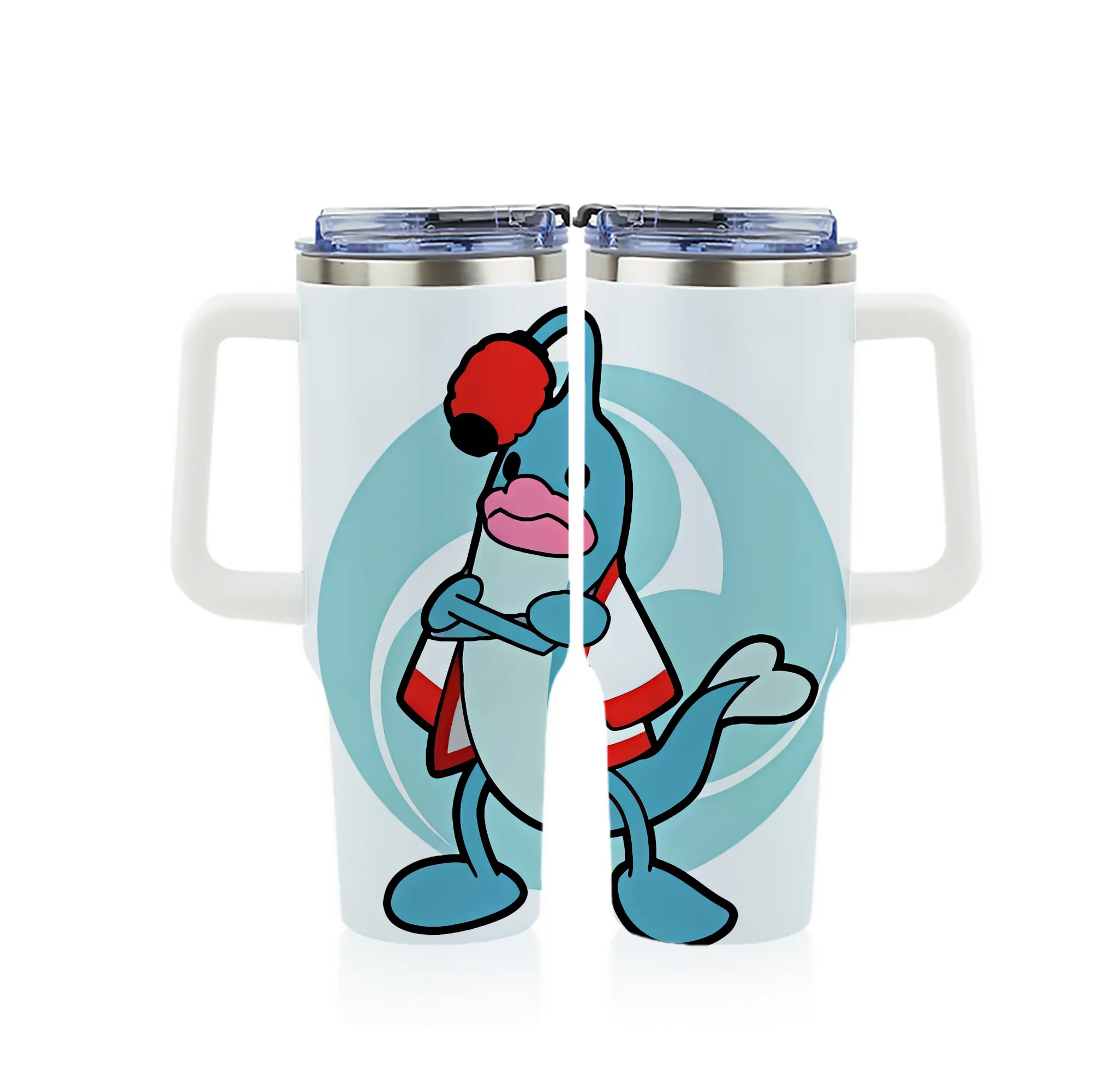 太鼓の達人 グッズ - 1200mL フルプリント車用タンブラー ・ 304ステンレス 内側 ・ 201ステンレス 外側 ・ 保温 保冷 ・ 通勤 ドライブ アウトドア用