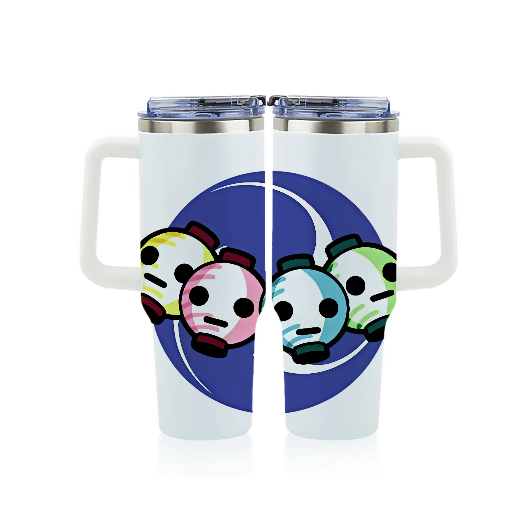 太鼓の達人 グッズ - 1200mL フルプリント車用タンブラー ・ 304ステンレス 内側 ・ 201ステンレス 外側 ・ 保温 保冷 ・ 通勤 ドライブ アウトドア用