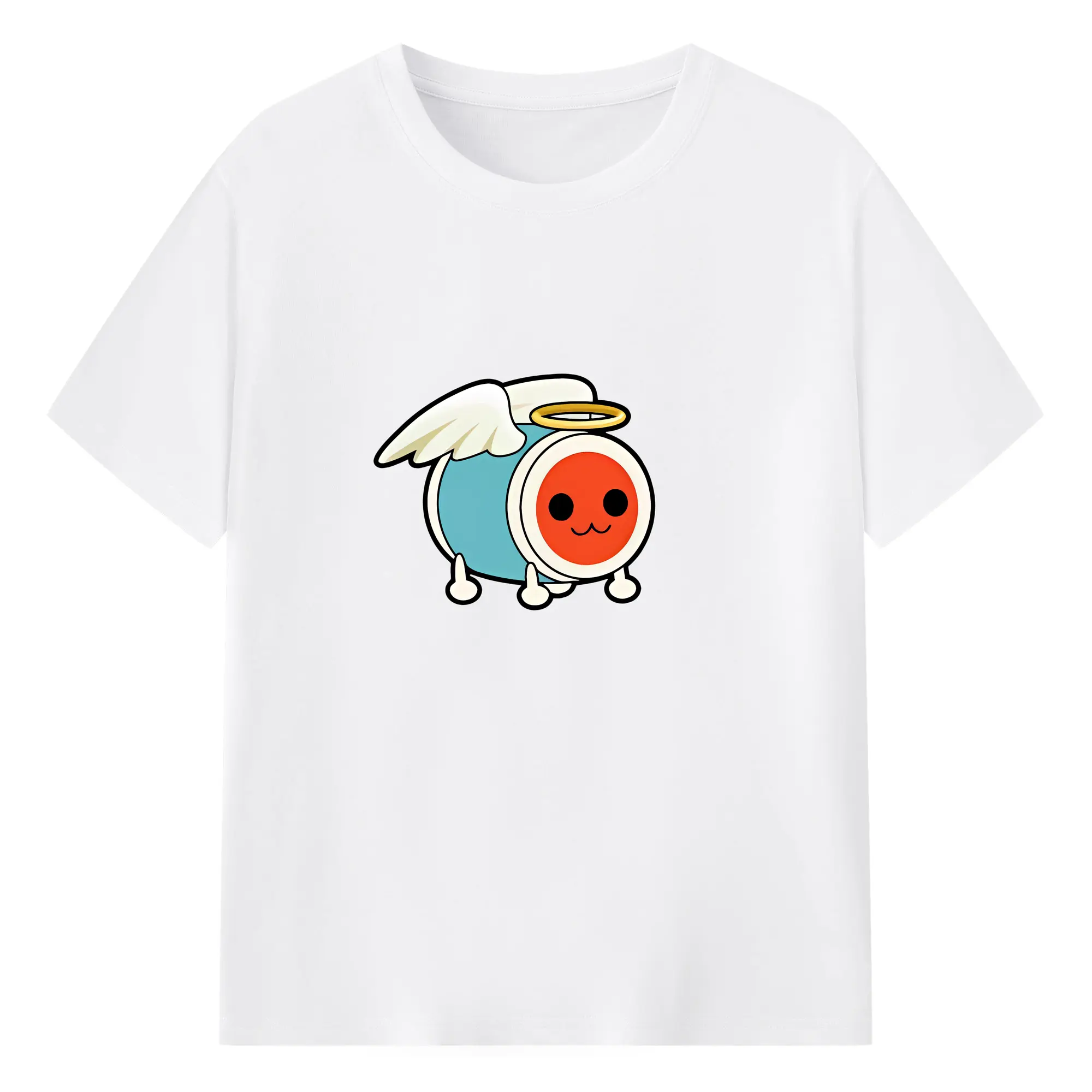 太鼓の達人 グッズ - 綿100％ 半袖Tシャツ ・ フロントプリント ・ 快適 通気性 ・ 日常使い 散歩 スポーツ用