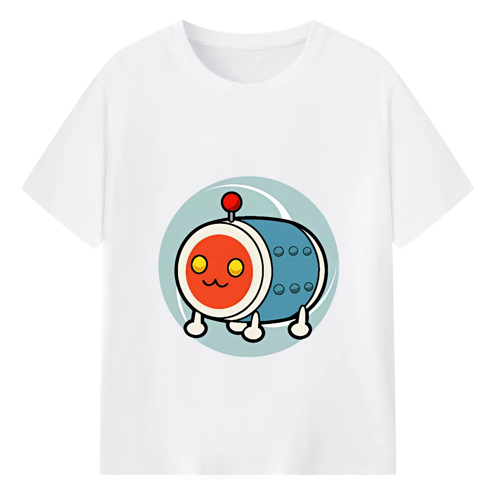 太鼓の達人 グッズ - 綿100％ 半袖Tシャツ ・ フロントプリント ・ 快適 通気性 ・ 日常使い 散歩 スポーツ用