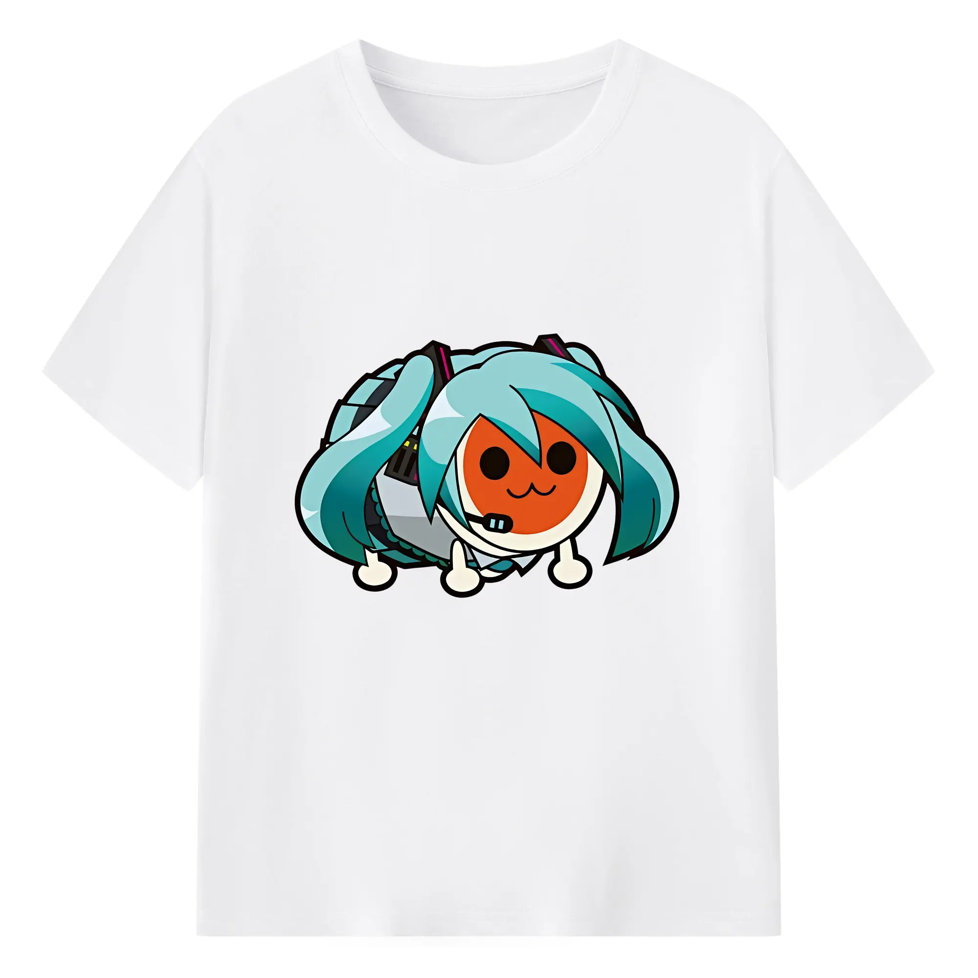 太鼓の達人 グッズ - 綿100％ 半袖Tシャツ ・ フロントプリント ・ 快適 通気性 ・ 日常使い 散歩 スポーツ用