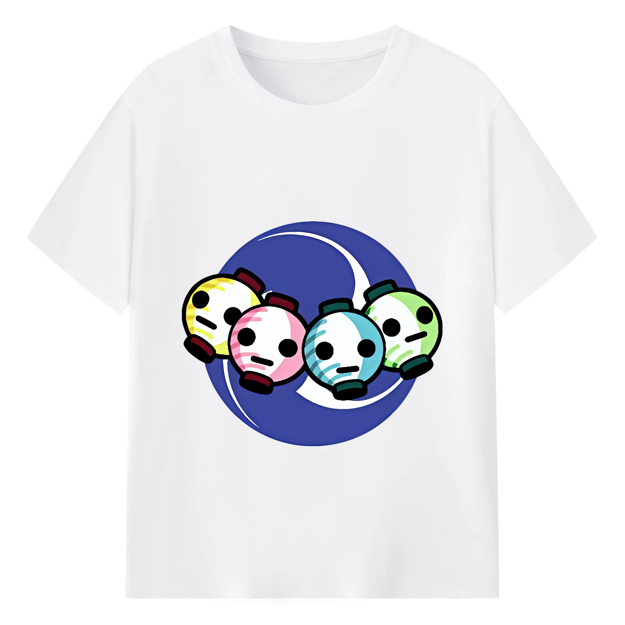 太鼓の達人 グッズ - 綿100％ 半袖Tシャツ ・ フロントプリント ・ 快適 通気性 ・ 日常使い 散歩 スポーツ用