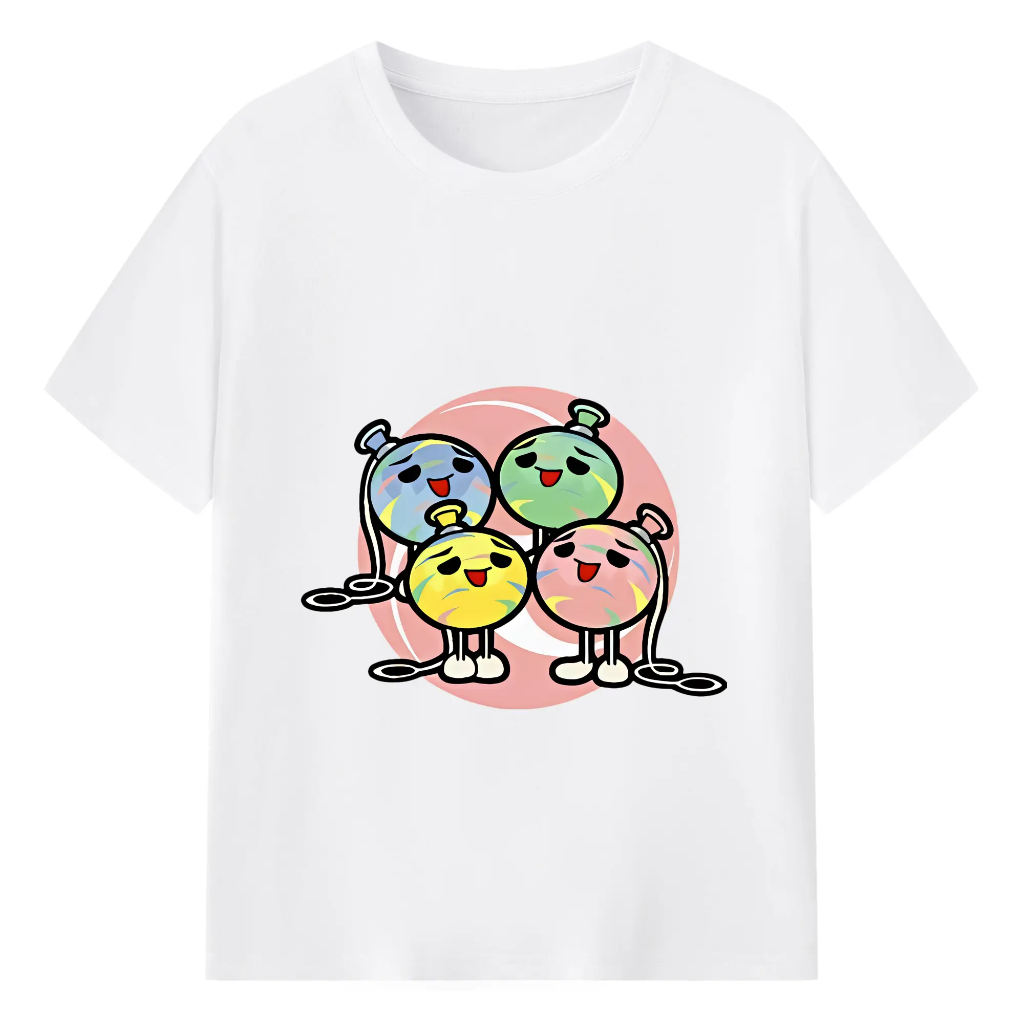太鼓の達人 グッズ - 綿100％ 半袖Tシャツ ・ フロントプリント ・ 快適 通気性 ・ 日常使い 散歩 スポーツ用