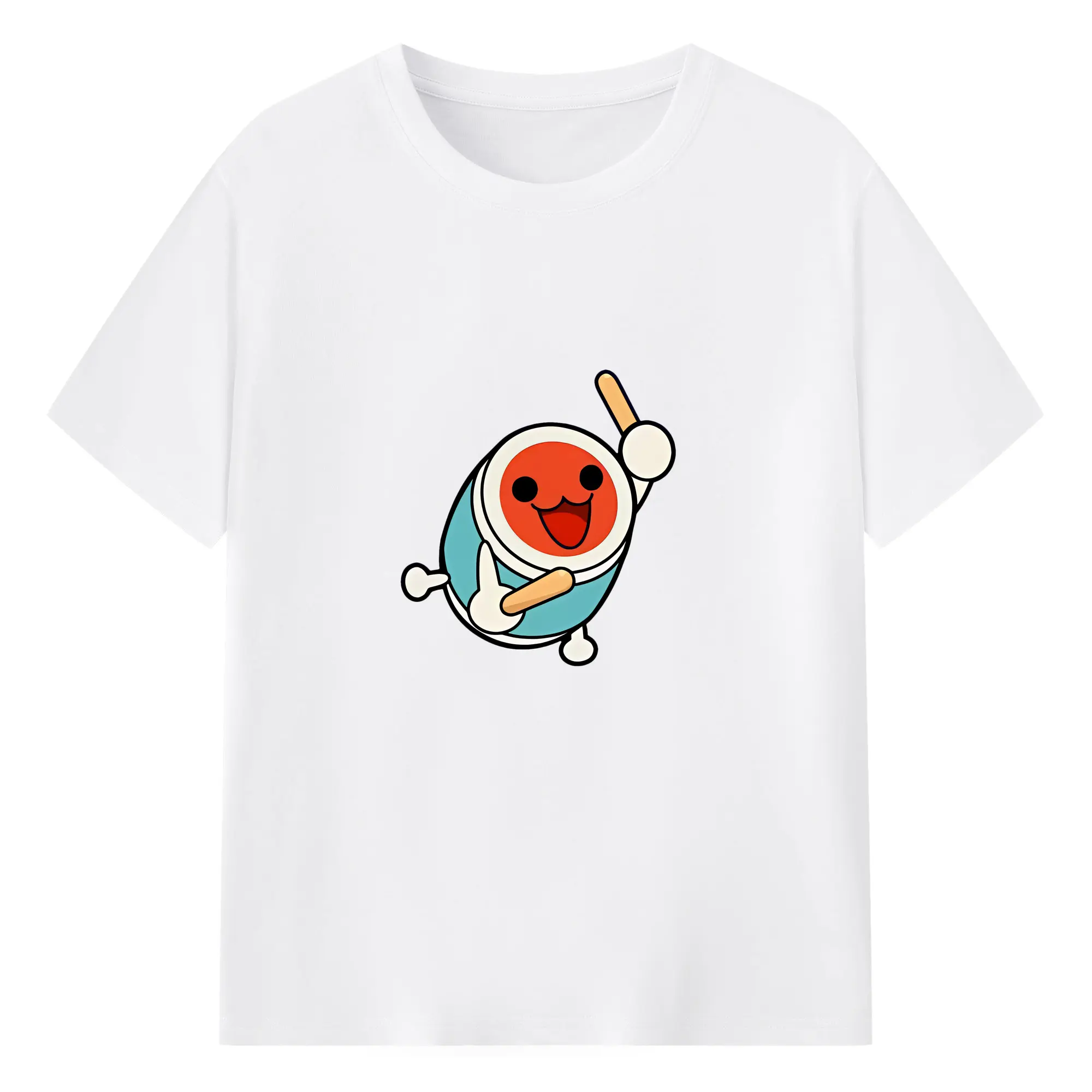 太鼓の達人 グッズ - 綿100％ 半袖Tシャツ ・ フロントプリント ・ 快適 通気性 ・ 日常使い 散歩 スポーツ用