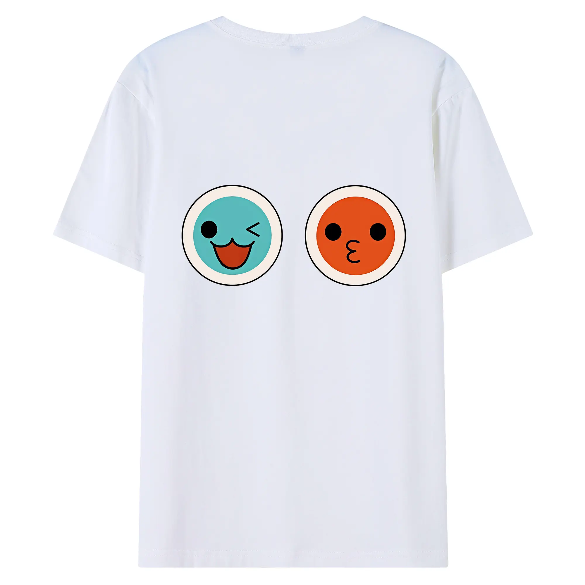 太鼓の達人 グッズ - 綿100％ 半袖Tシャツ ・ バックプリント ・ 快適 通気性 ・ 日常使い 散歩 スポーツ用