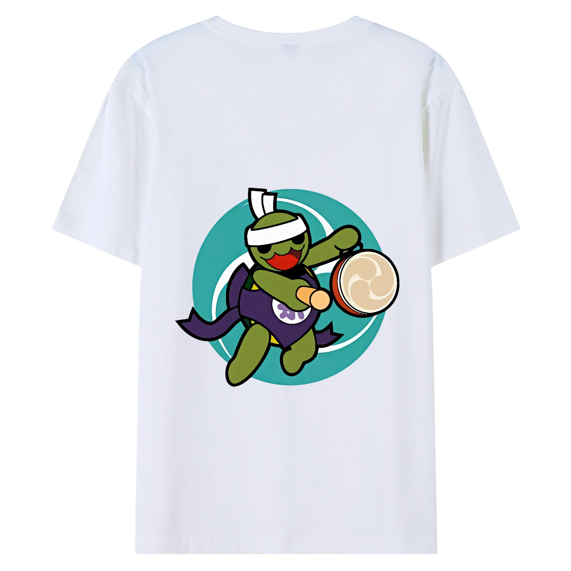 太鼓の達人 グッズ - 綿100％ 半袖Tシャツ ・ バックプリント ・ 快適 通気性 ・ 日常使い 散歩 スポーツ用