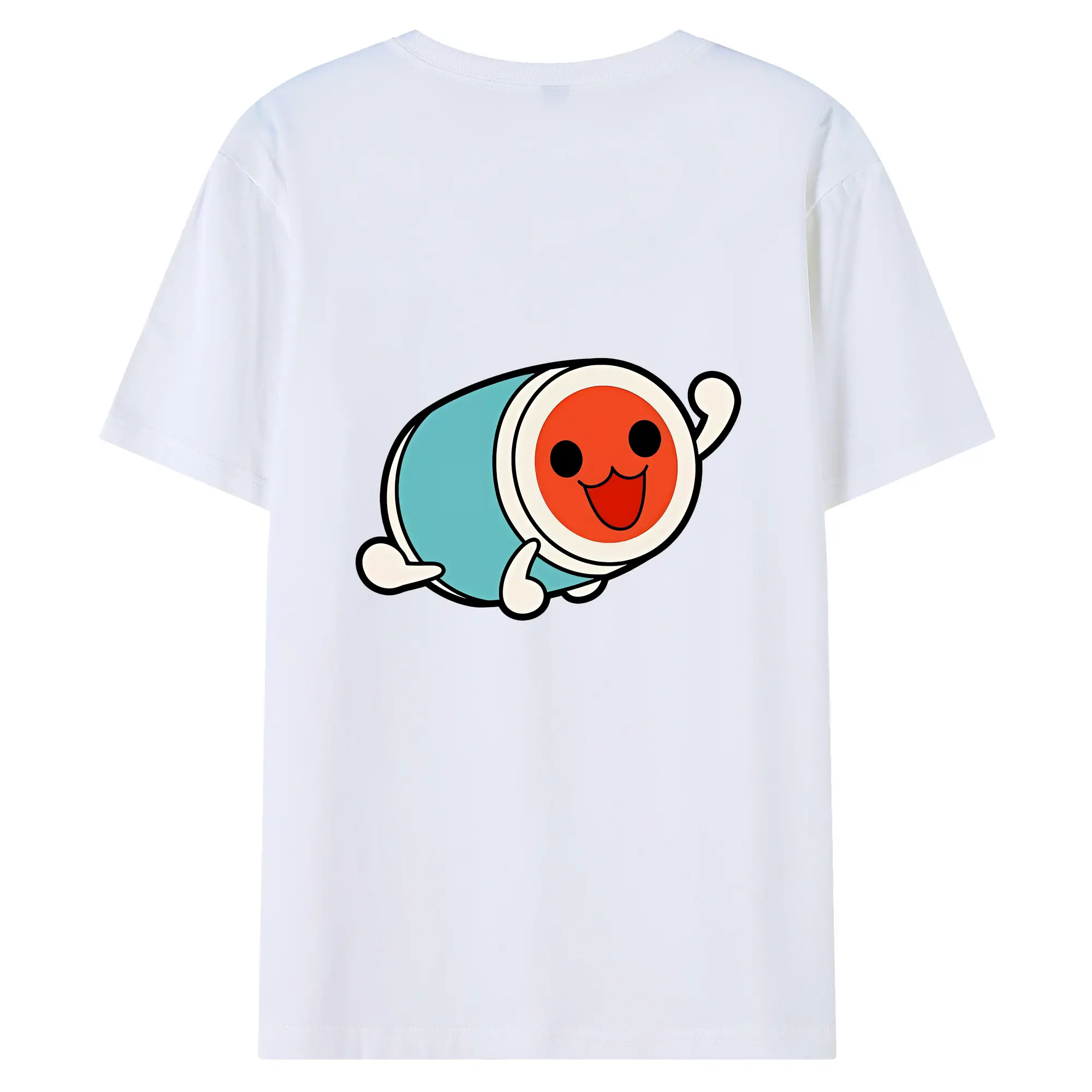 太鼓の達人 グッズ - 綿100％ 半袖Tシャツ ・ バックプリント ・ 快適 通気性 ・ 日常使い 散歩 スポーツ用