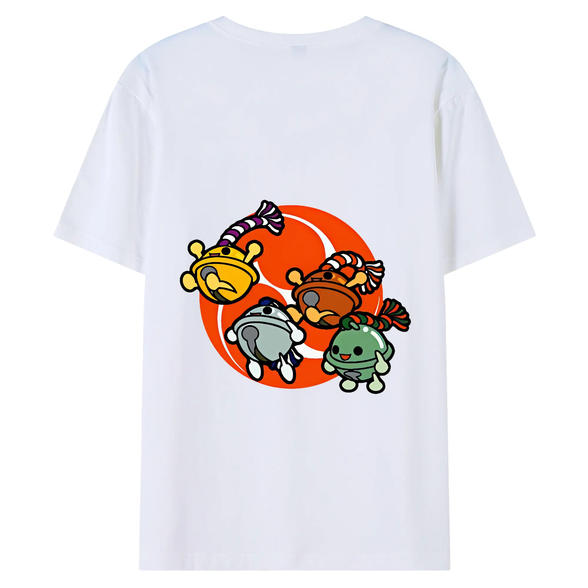 太鼓の達人 グッズ - 綿100％ 半袖Tシャツ ・ バックプリント ・ 快適 通気性 ・ 日常使い 散歩 スポーツ用