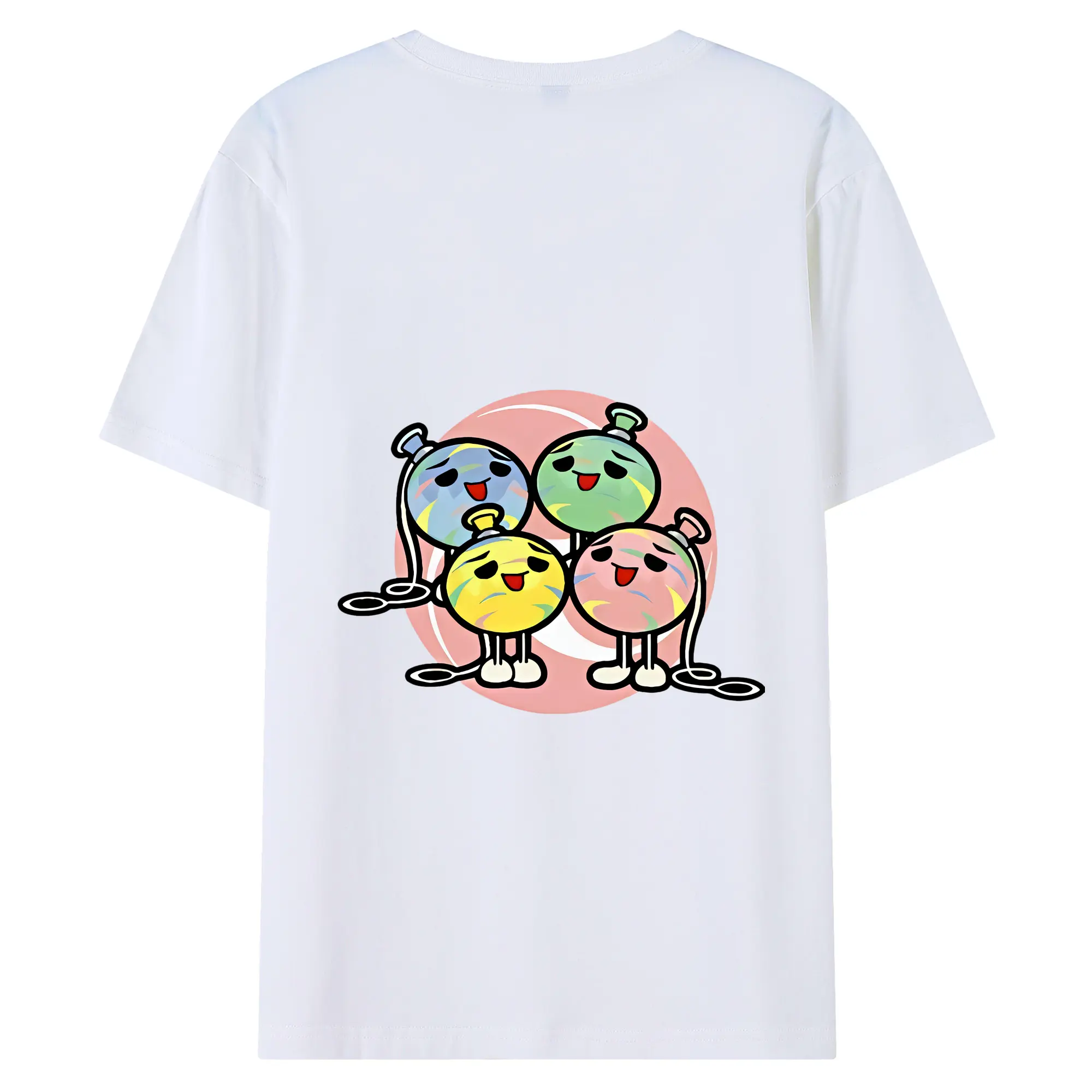 太鼓の達人 グッズ - 綿100％ 半袖Tシャツ ・ バックプリント ・ 快適 通気性 ・ 日常使い 散歩 スポーツ用