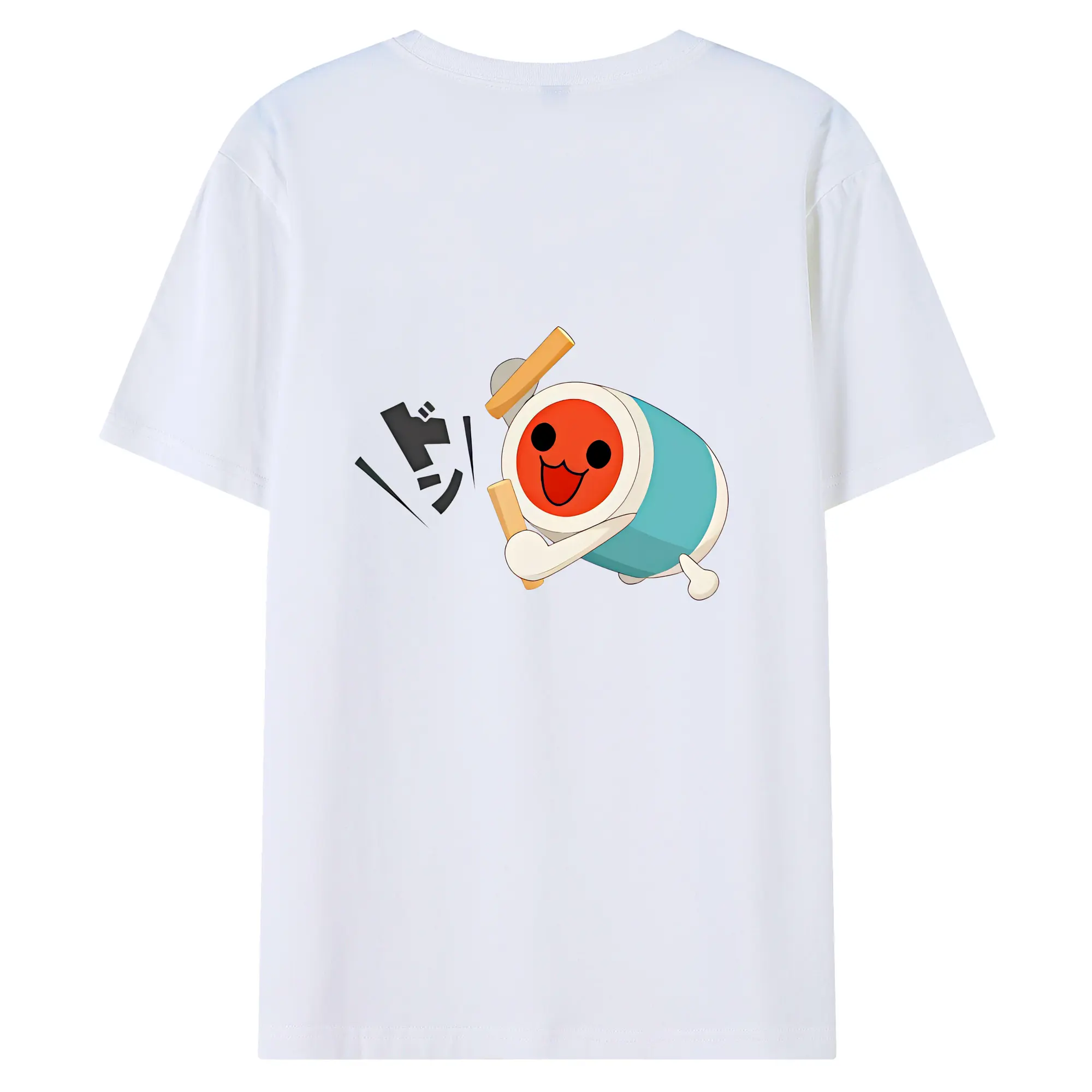 太鼓の達人 グッズ - 綿100％ 半袖Tシャツ ・ バックプリント ・ 快適 通気性 ・ 日常使い 散歩 スポーツ用