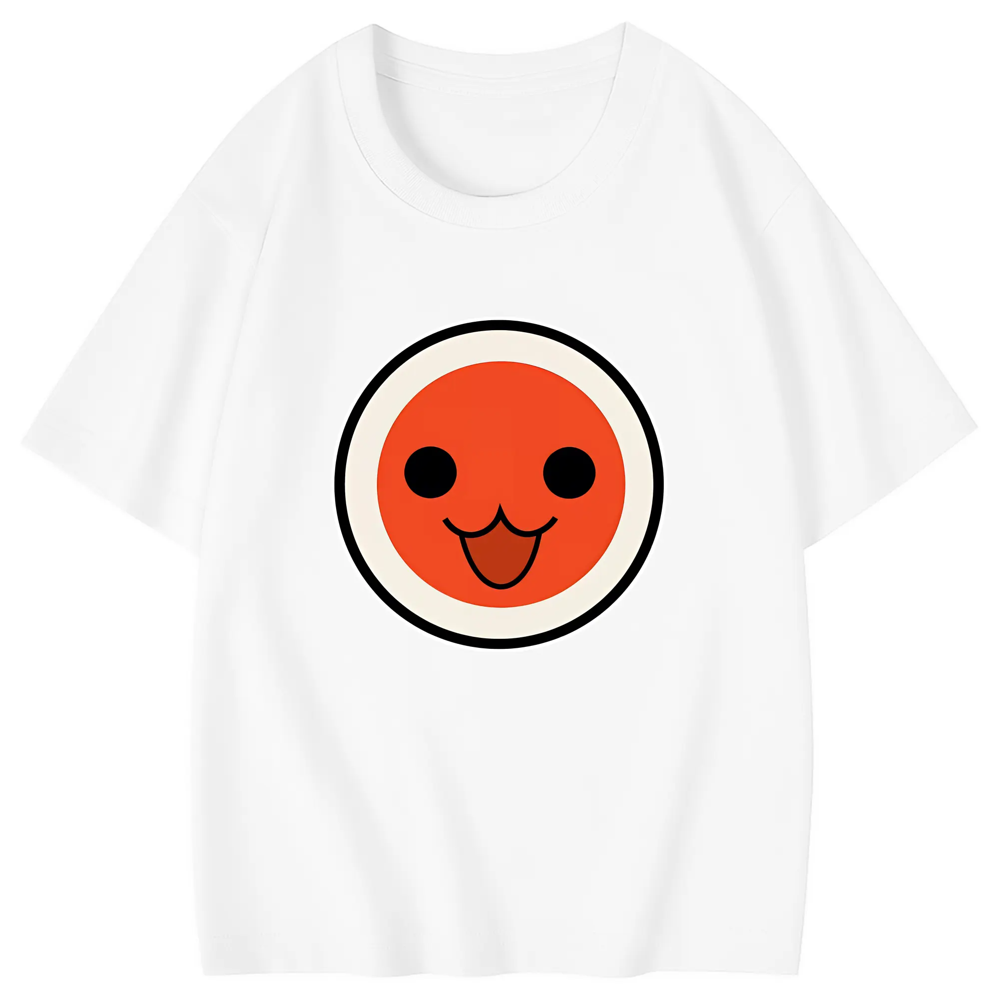 太鼓の達人 グッズ - 綿100％ キッズTシャツ ・ フロントプリント ・ 快適 通気性 ・ スポーツ カジュアル 散歩用