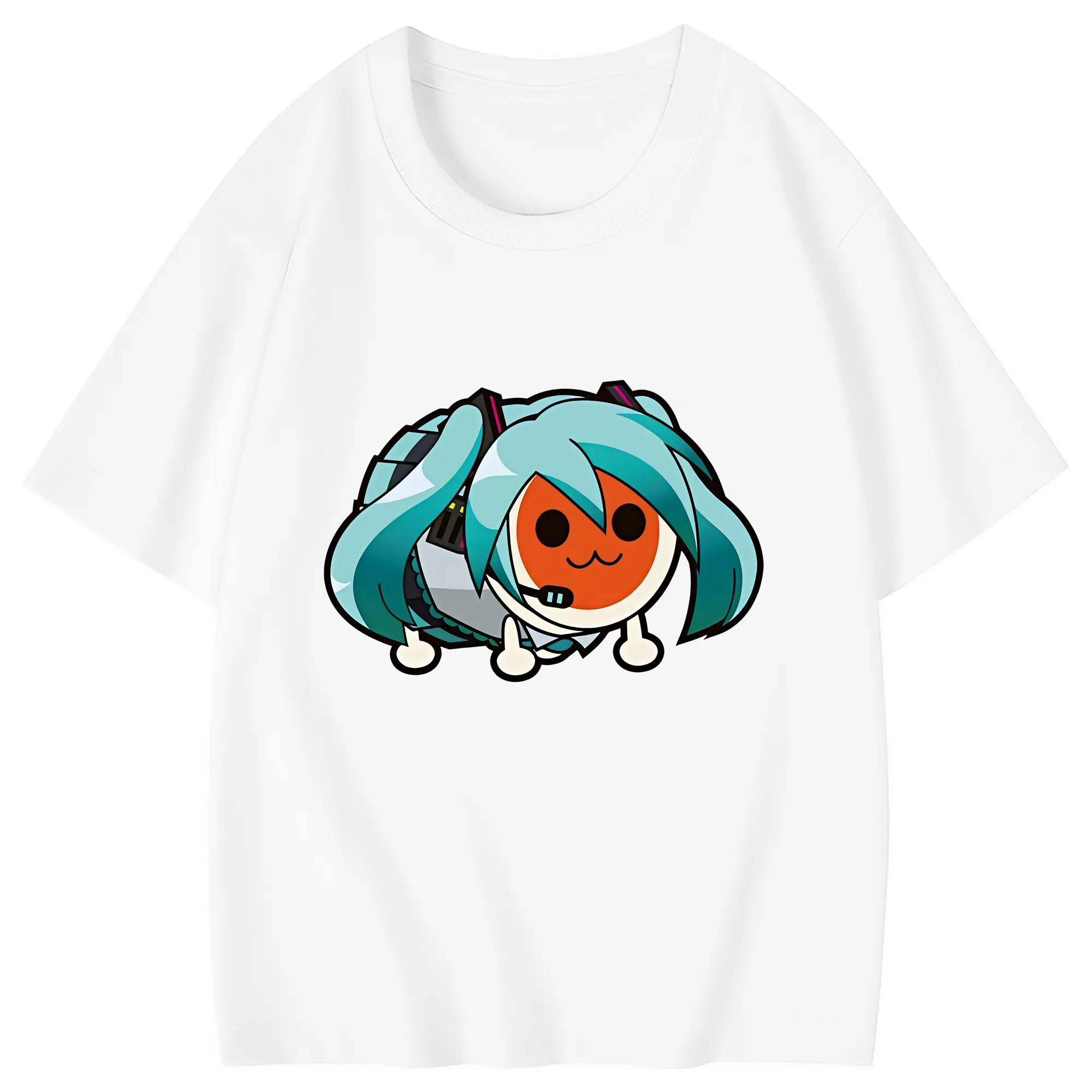 太鼓の達人 グッズ - 綿100％ キッズTシャツ ・ フロントプリント ・ 快適 通気性 ・ スポーツ カジュアル 散歩用