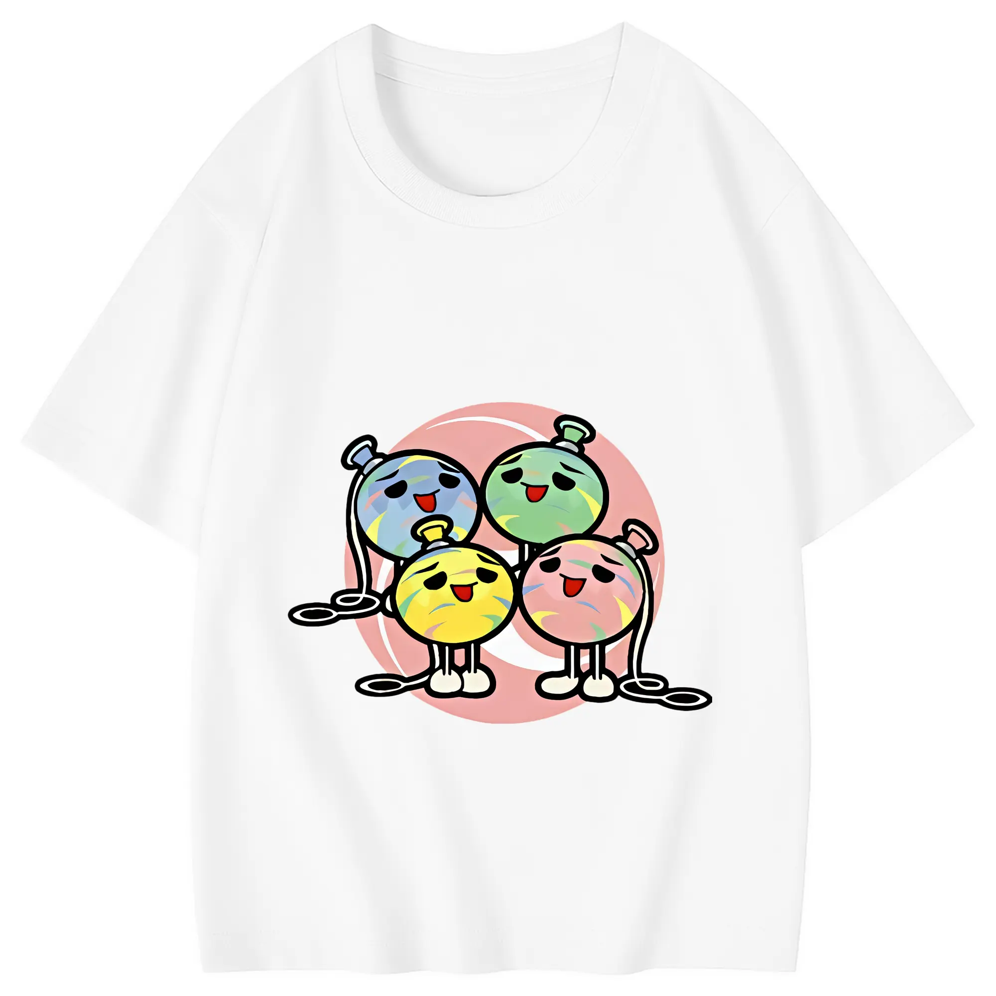 太鼓の達人 グッズ - 綿100％ キッズTシャツ ・ フロントプリント ・ 快適 通気性 ・ スポーツ カジュアル 散歩用