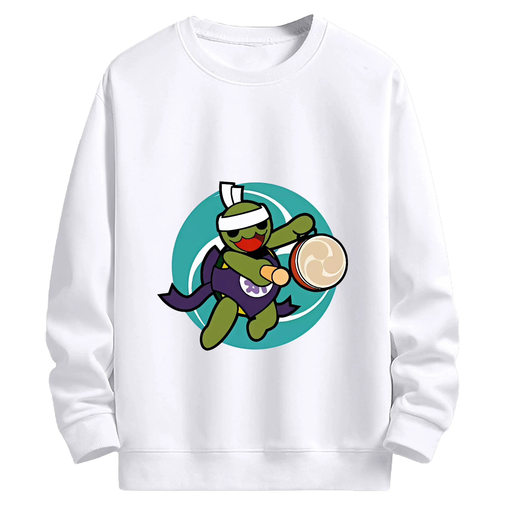 太鼓の達人 グッズ - 高品質 クルーネック スウェット ・ コットン59％ ポリエステル41％ ・ ユニセックス 長袖 トレーナー ・ カジュアル デイリー スポーツ 散歩用