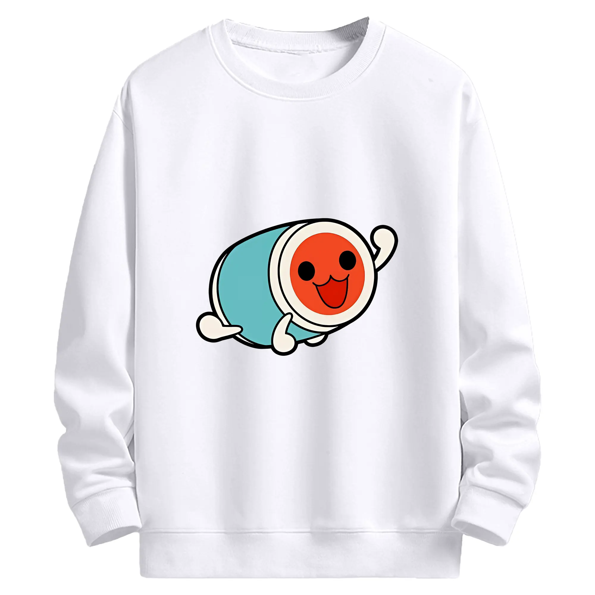 太鼓の達人 グッズ - 高品質 クルーネック スウェット ・ コットン59％ ポリエステル41％ ・ ユニセックス 長袖 トレーナー ・ カジュアル デイリー スポーツ 散歩用