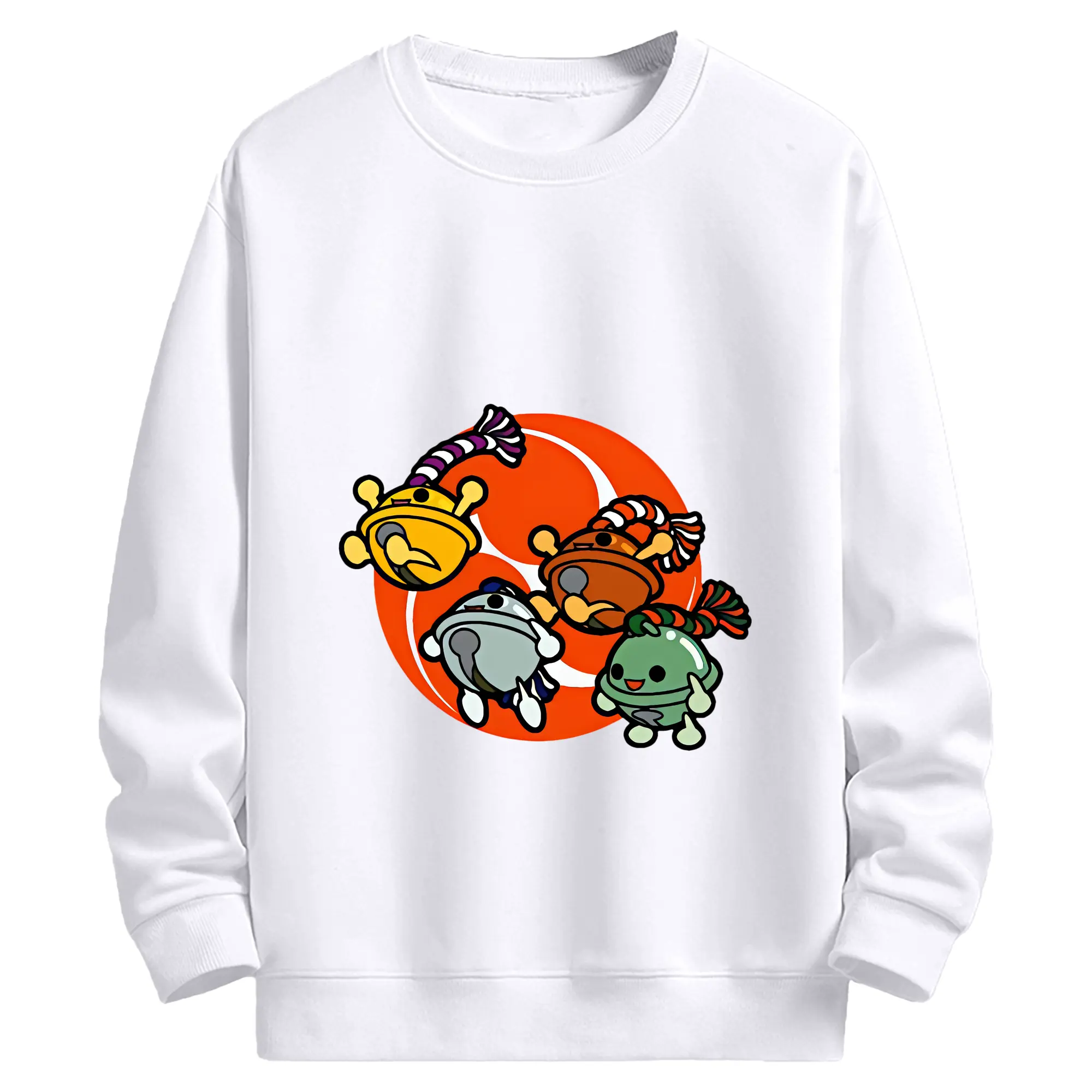 太鼓の達人 グッズ - 高品質 クルーネック スウェット ・ コットン59％ ポリエステル41％ ・ ユニセックス 長袖 トレーナー ・ カジュアル デイリー スポーツ 散歩用