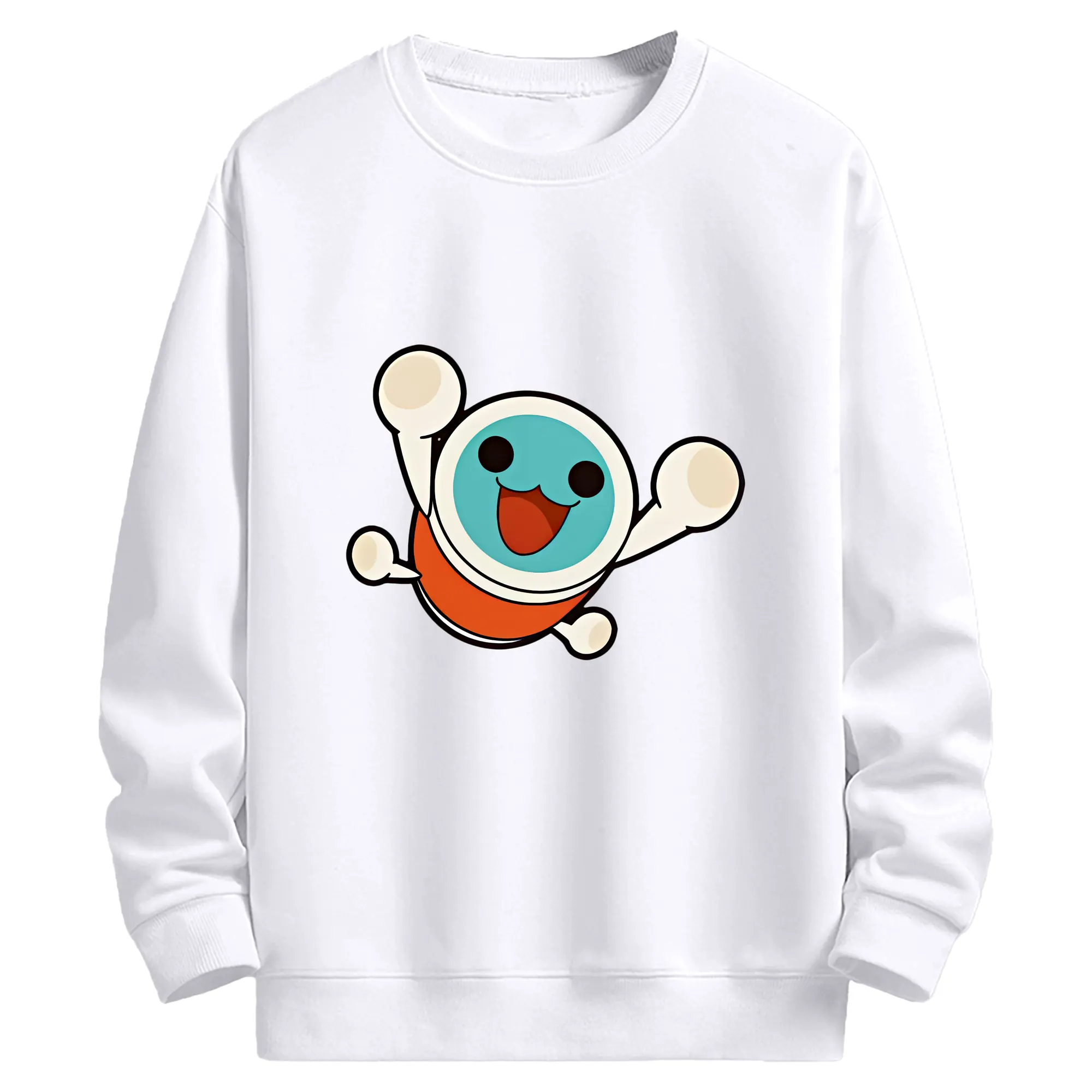 太鼓の達人 グッズ - 高品質 クルーネック スウェット ・ コットン59％ ポリエステル41％ ・ ユニセックス 長袖 トレーナー ・ カジュアル デイリー スポーツ 散歩用