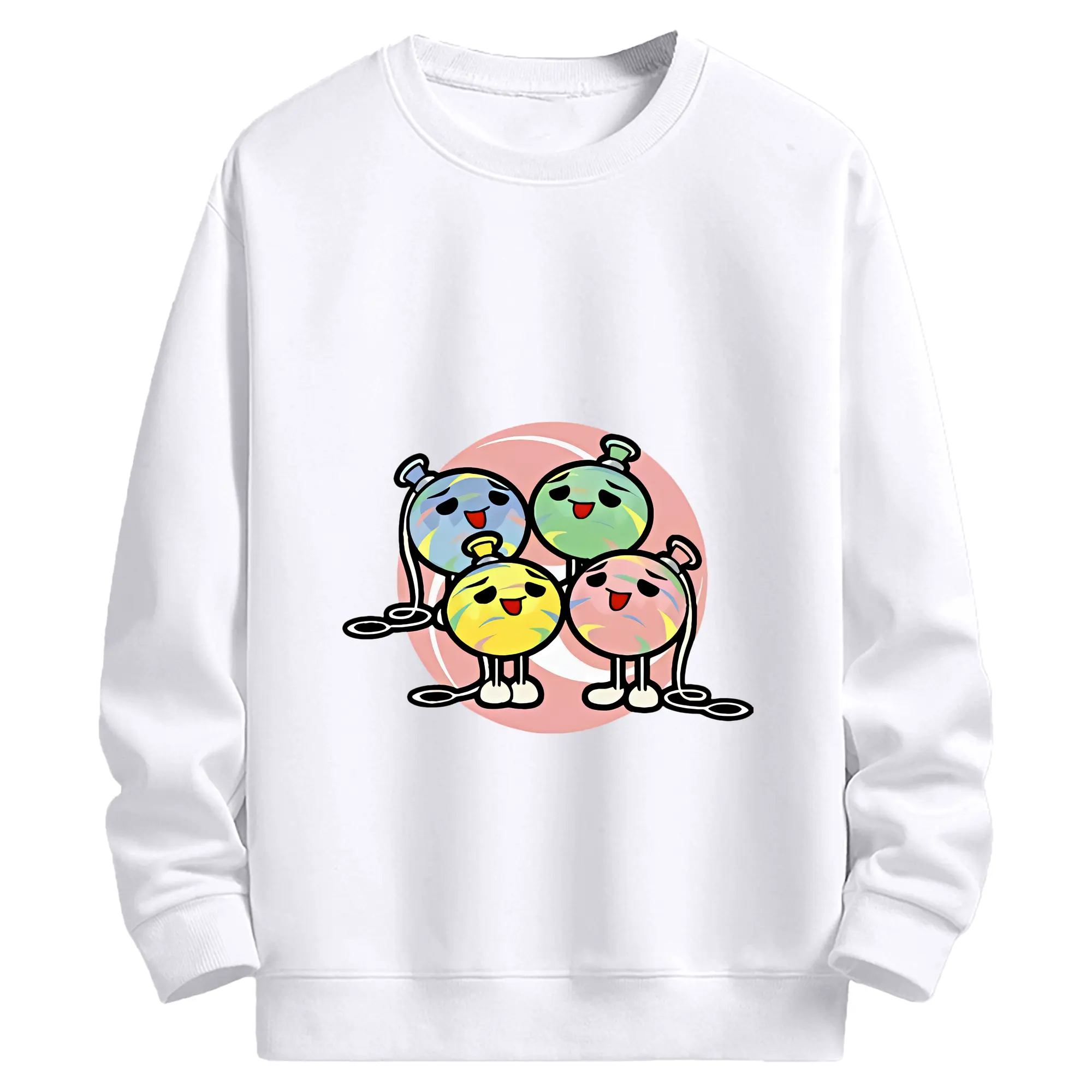 太鼓の達人 グッズ - 高品質 クルーネック スウェット ・ コットン59％ ポリエステル41％ ・ ユニセックス 長袖 トレーナー ・ カジュアル デイリー スポーツ 散歩用