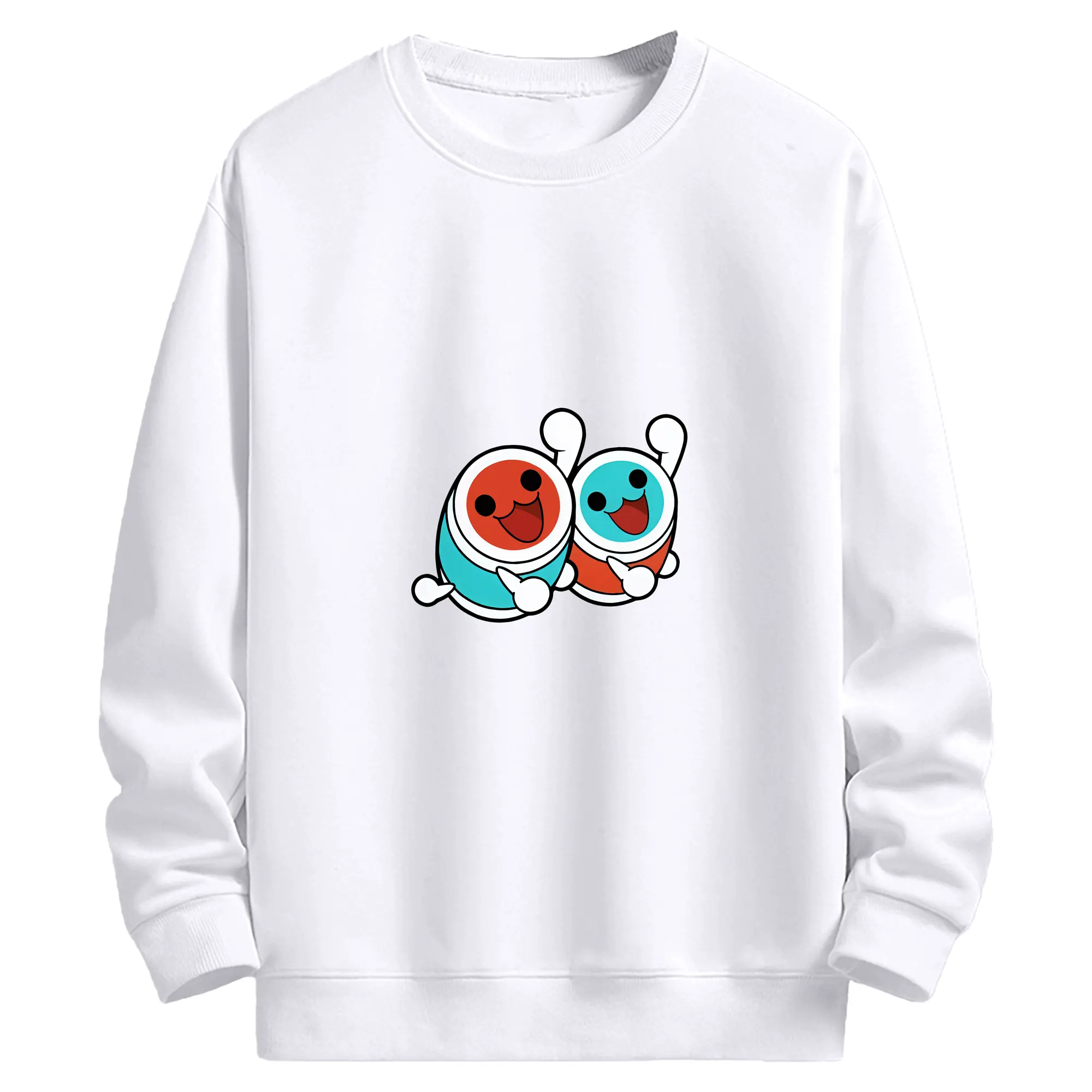 太鼓の達人 グッズ - 高品質 クルーネック スウェット ・ コットン59％ ポリエステル41％ ・ ユニセックス 長袖 トレーナー ・ カジュアル デイリー スポーツ 散歩用