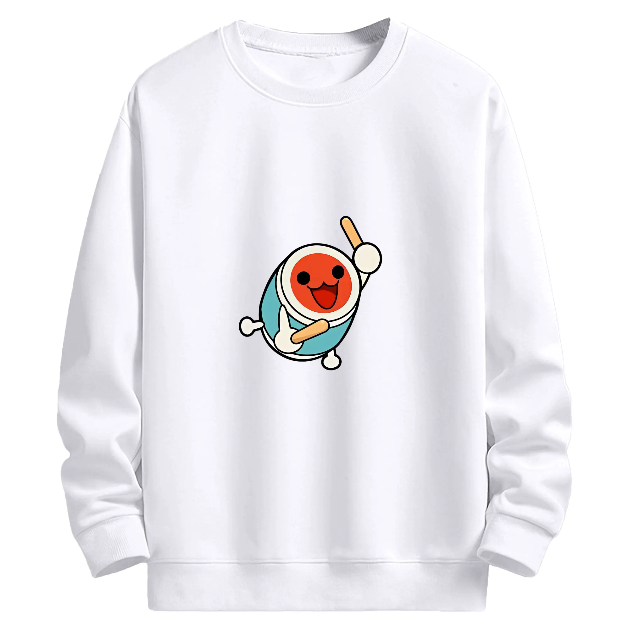 太鼓の達人 グッズ - 高品質 クルーネック スウェット ・ コットン59％ ポリエステル41％ ・ ユニセックス 長袖 トレーナー ・ カジュアル デイリー スポーツ 散歩用