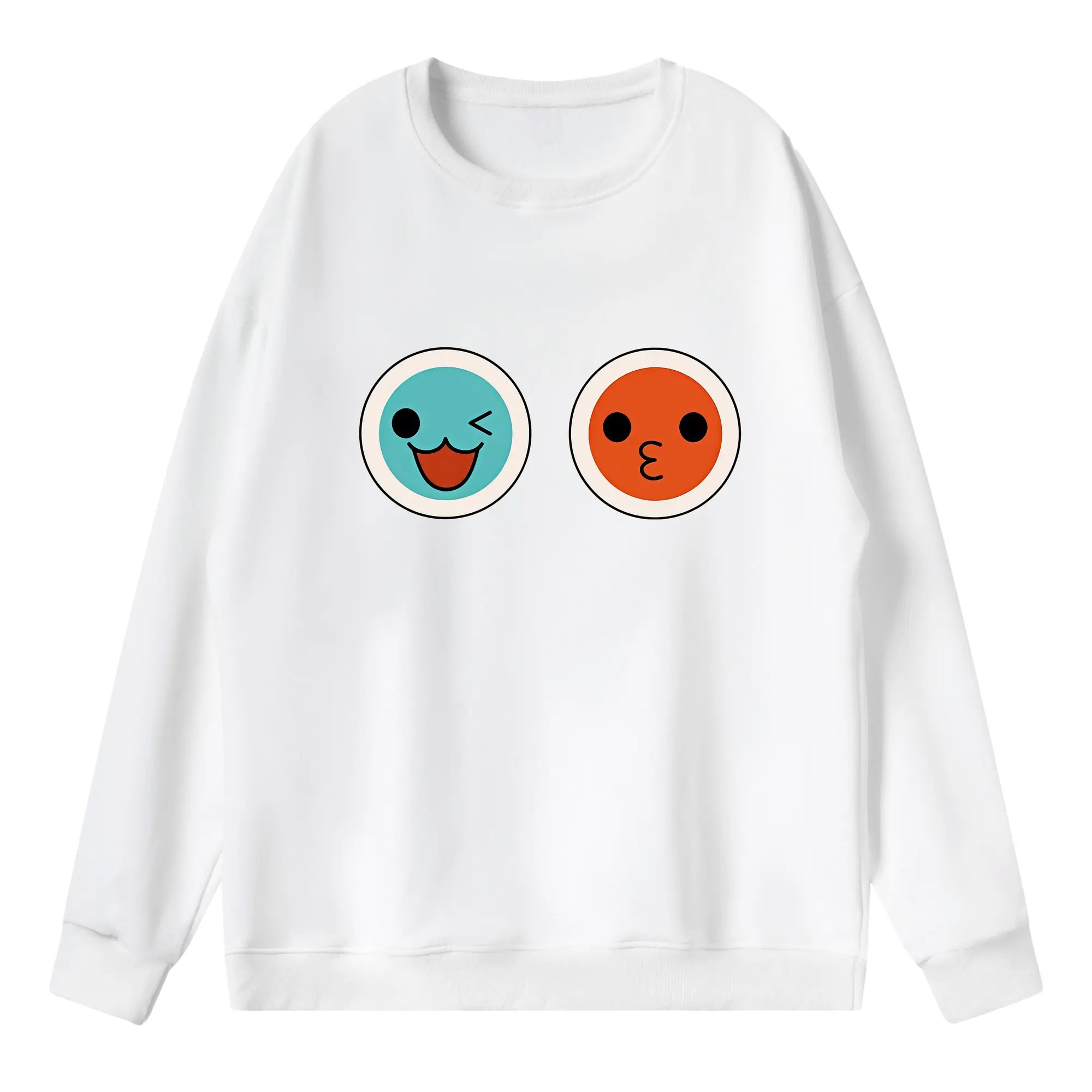 太鼓の達人 グッズ - 薄手 クルーネック スウェット 裏毛260g · ポリエステル 春秋向け カジュアル 男女兼用 · トレーナー デイリー スポーツ 散歩に最適