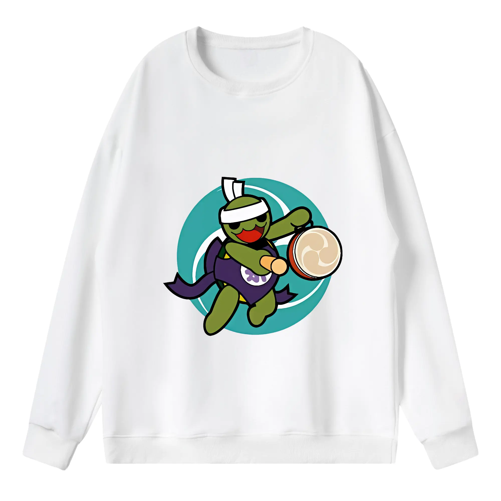 太鼓の達人 グッズ - 薄手 クルーネック スウェット 裏毛260g · ポリエステル 春秋向け カジュアル 男女兼用 · トレーナー デイリー スポーツ 散歩に最適