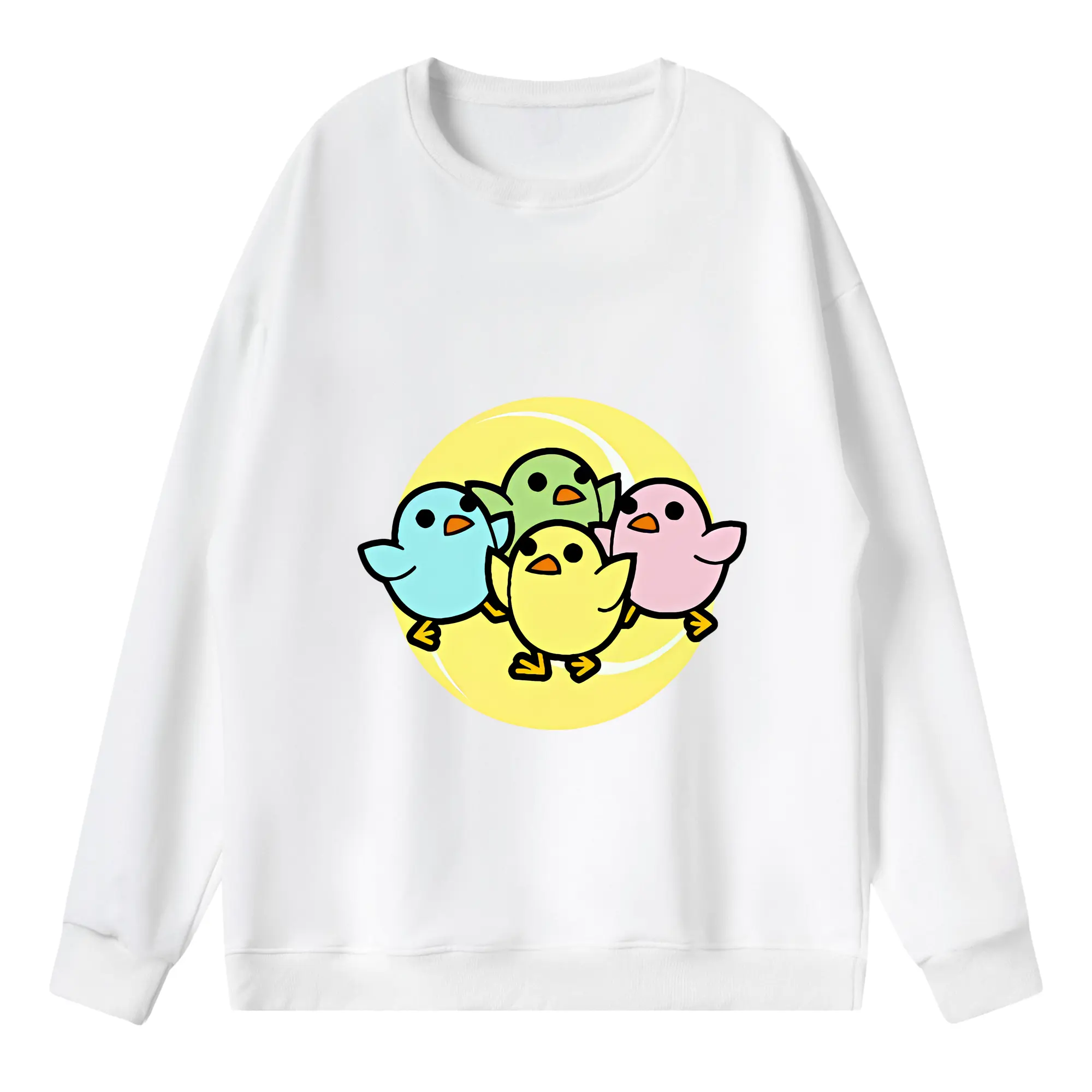 太鼓の達人 グッズ - 薄手 クルーネック スウェット 裏毛260g · ポリエステル 春秋向け カジュアル 男女兼用 · トレーナー デイリー スポーツ 散歩に最適