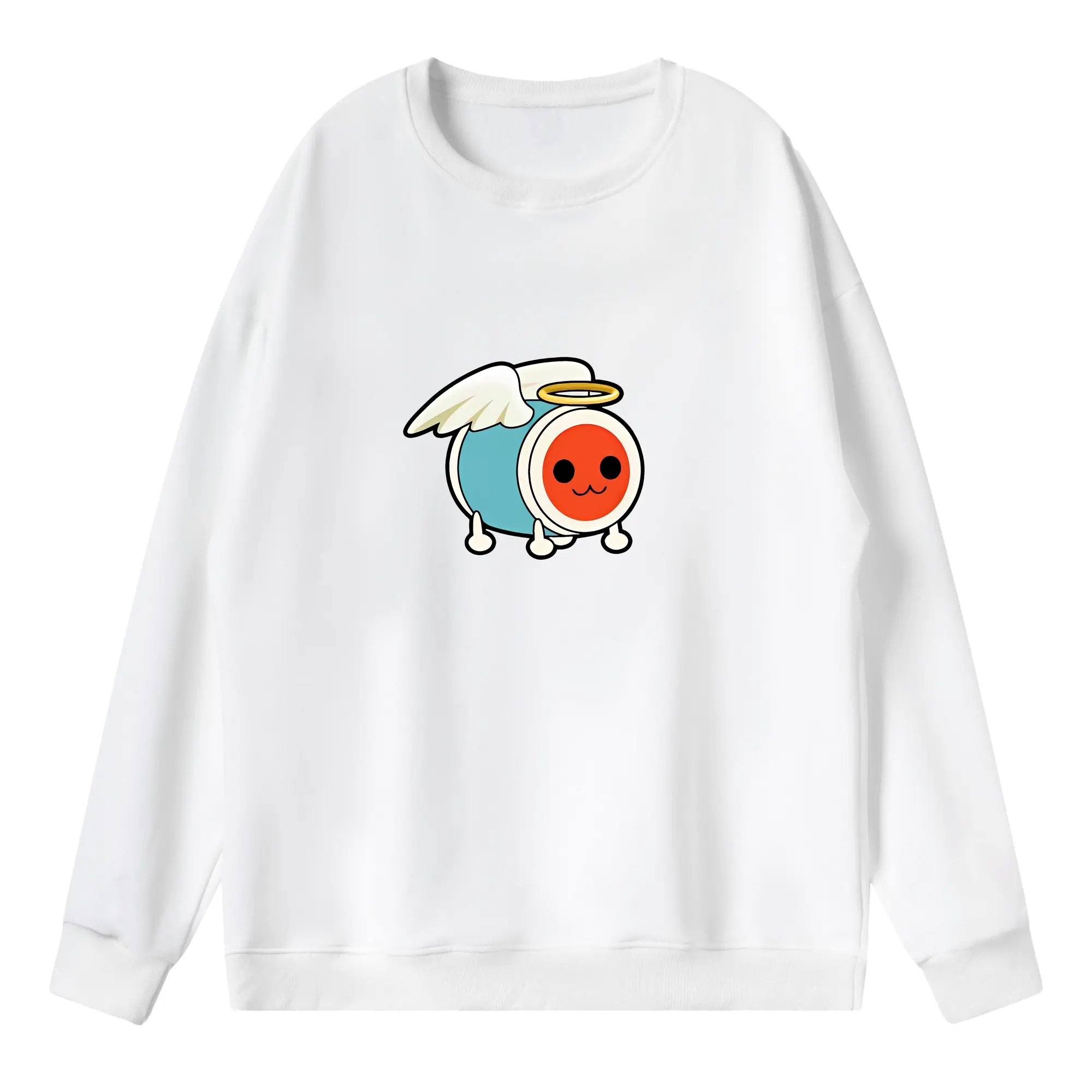 太鼓の達人 グッズ - 薄手 クルーネック スウェット 裏毛260g · ポリエステル 春秋向け カジュアル 男女兼用 · トレーナー デイリー スポーツ 散歩に最適