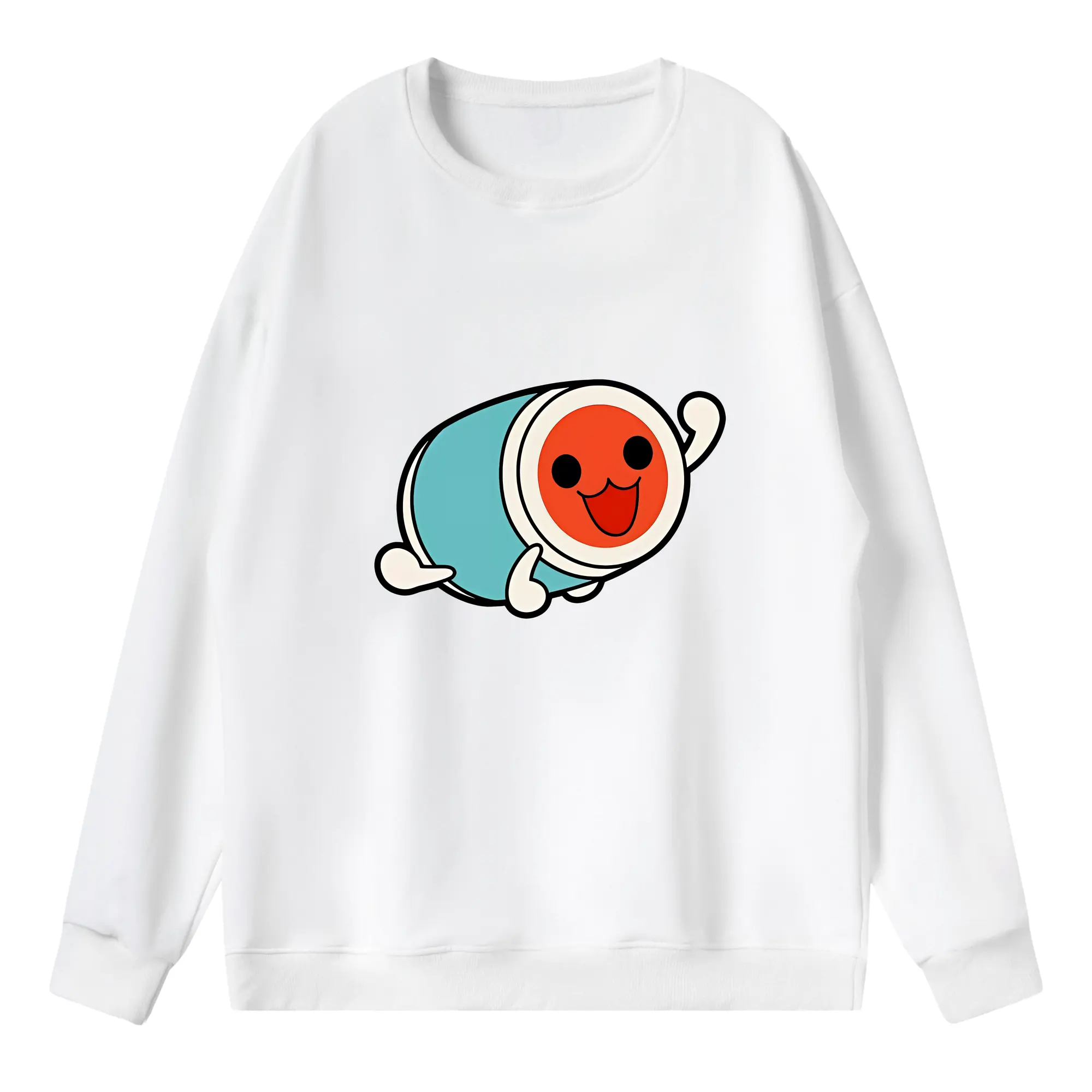 太鼓の達人 グッズ - 薄手 クルーネック スウェット 裏毛260g · ポリエステル 春秋向け カジュアル 男女兼用 · トレーナー デイリー スポーツ 散歩に最適