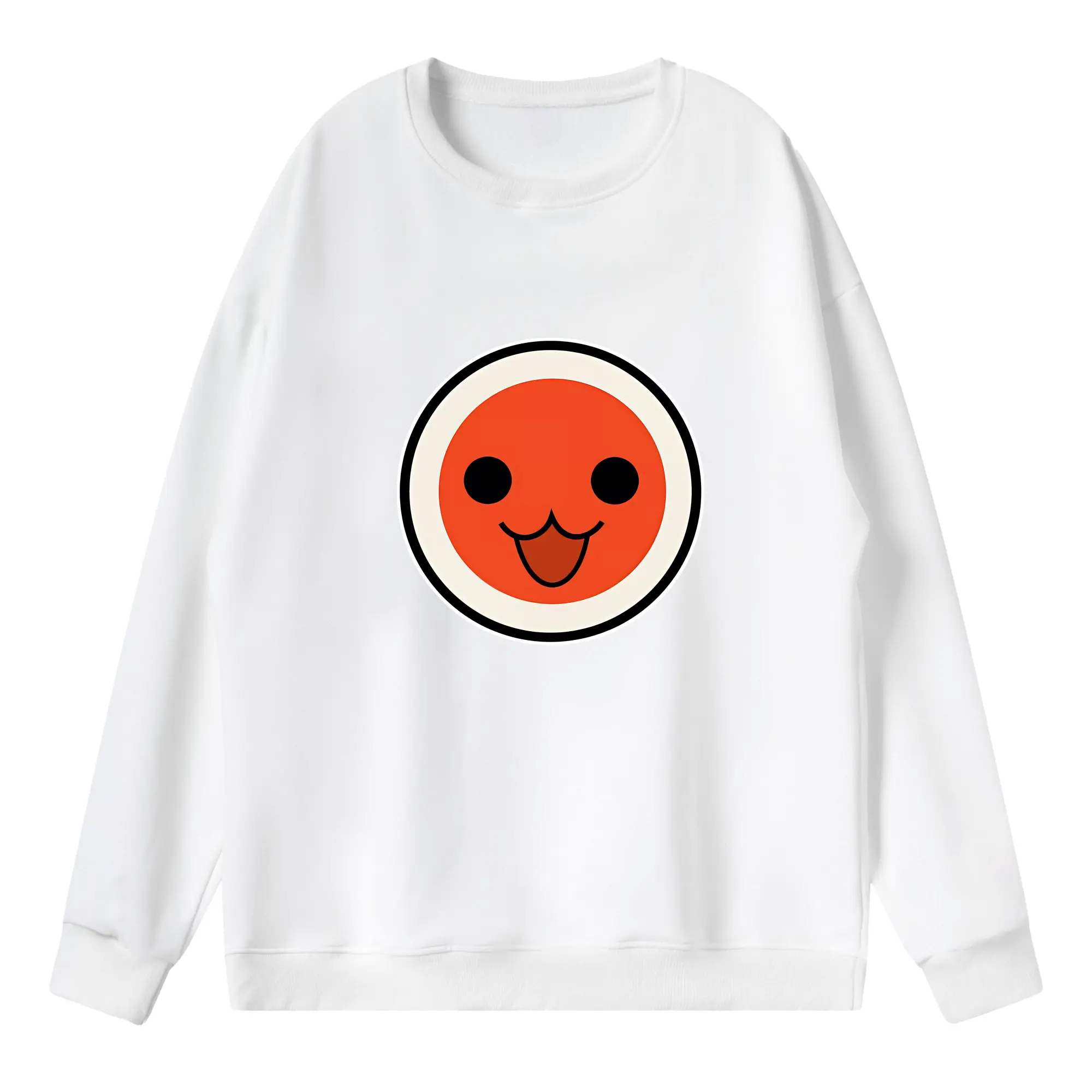 太鼓の達人 グッズ - 薄手 クルーネック スウェット 裏毛260g · ポリエステル 春秋向け カジュアル 男女兼用 · トレーナー デイリー スポーツ 散歩に最適