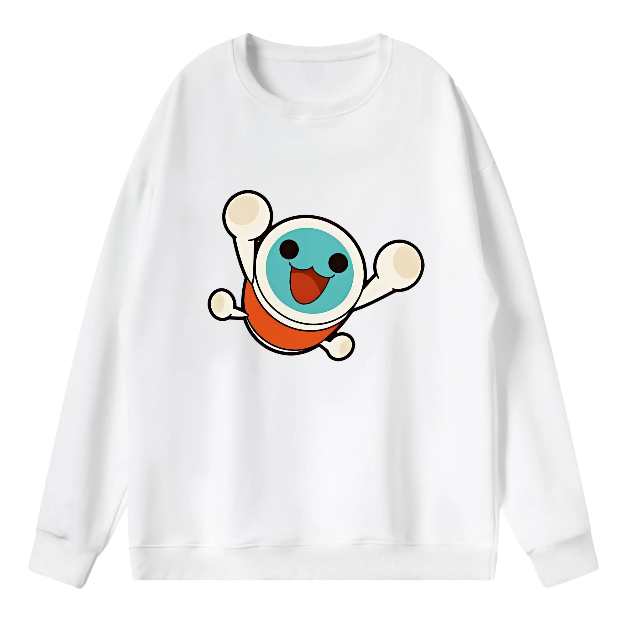 太鼓の達人 グッズ - 薄手 クルーネック スウェット 裏毛260g · ポリエステル 春秋向け カジュアル 男女兼用 · トレーナー デイリー スポーツ 散歩に最適