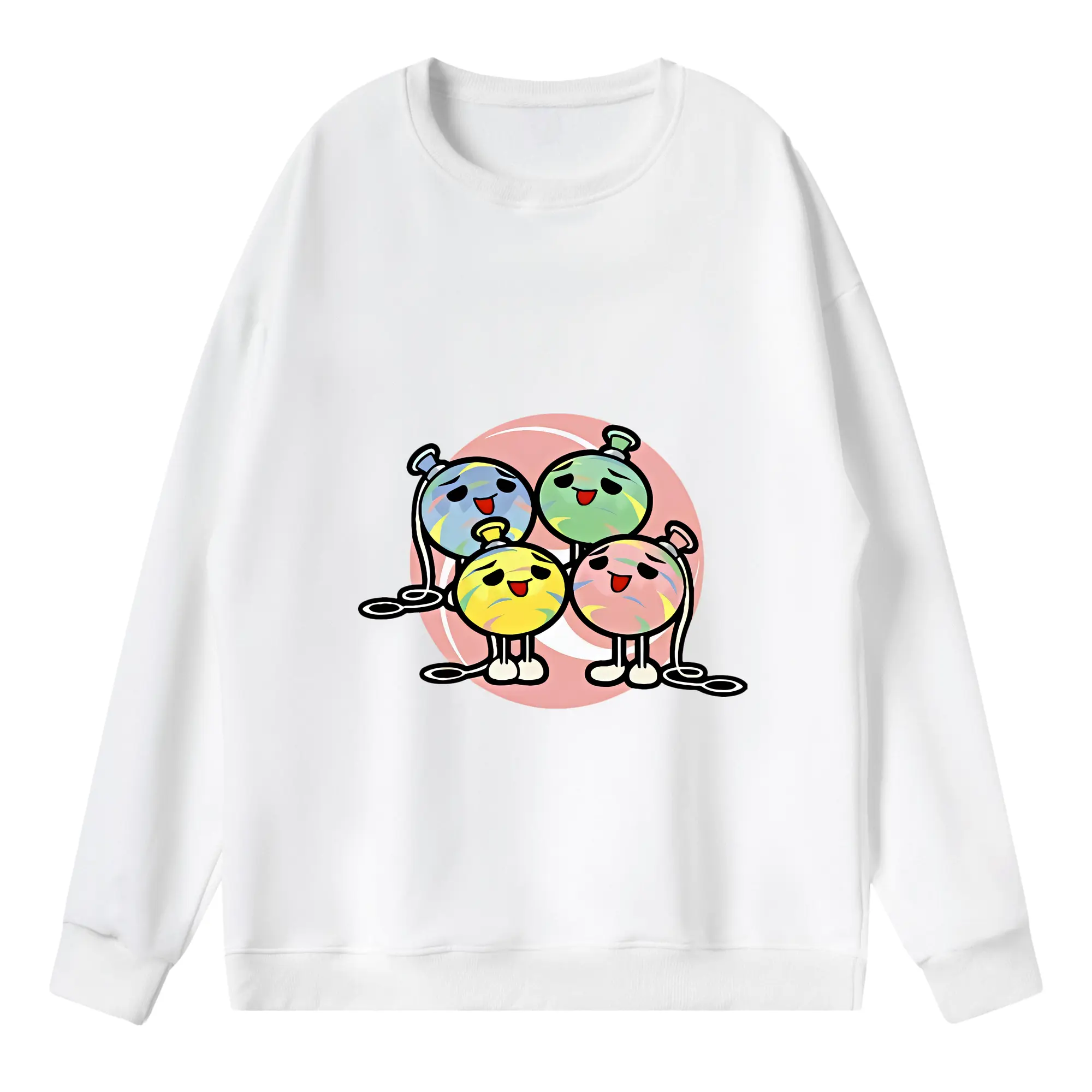 太鼓の達人 グッズ - 薄手 クルーネック スウェット 裏毛260g · ポリエステル 春秋向け カジュアル 男女兼用 · トレーナー デイリー スポーツ 散歩に最適