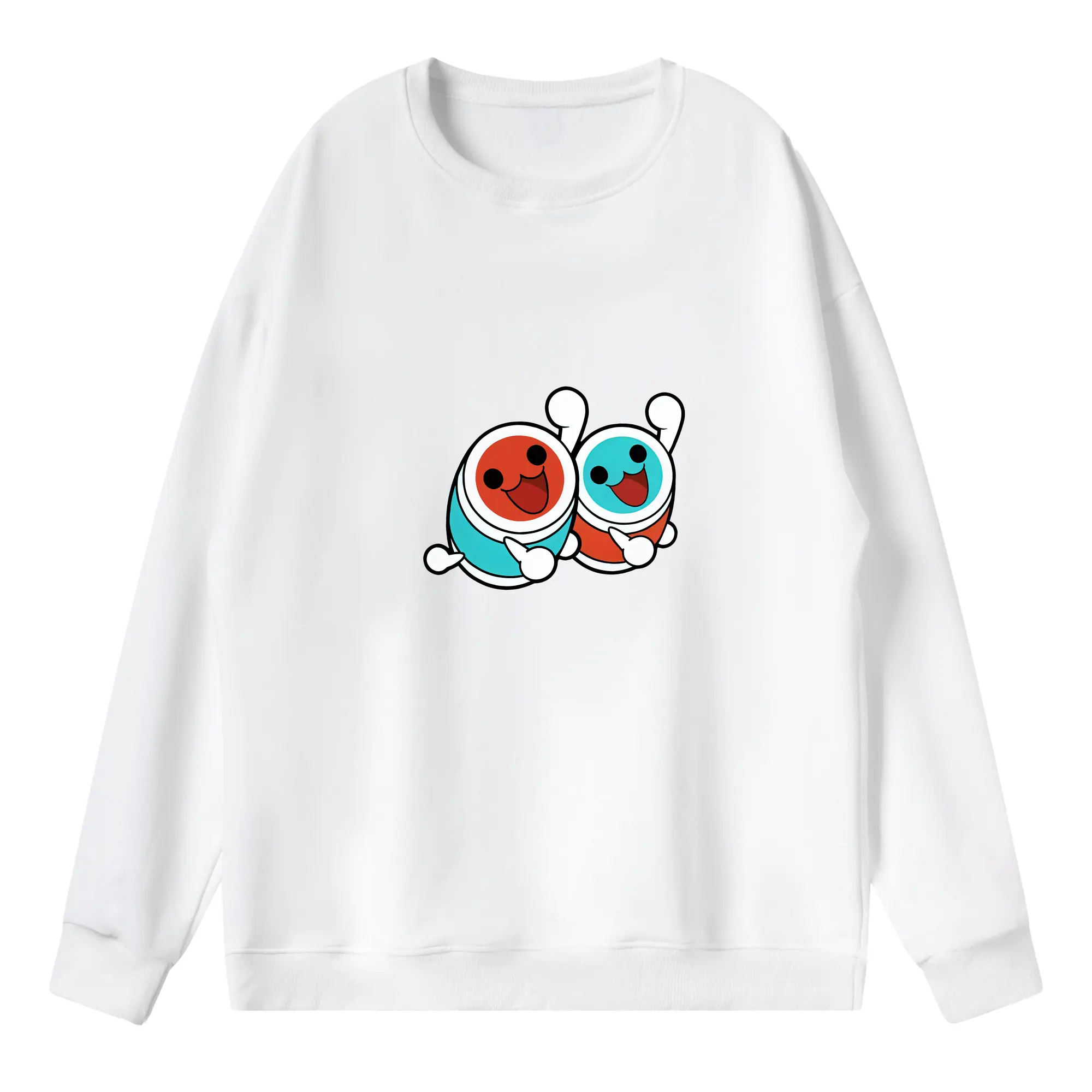 太鼓の達人 グッズ - 薄手 クルーネック スウェット 裏毛260g · ポリエステル 春秋向け カジュアル 男女兼用 · トレーナー デイリー スポーツ 散歩に最適