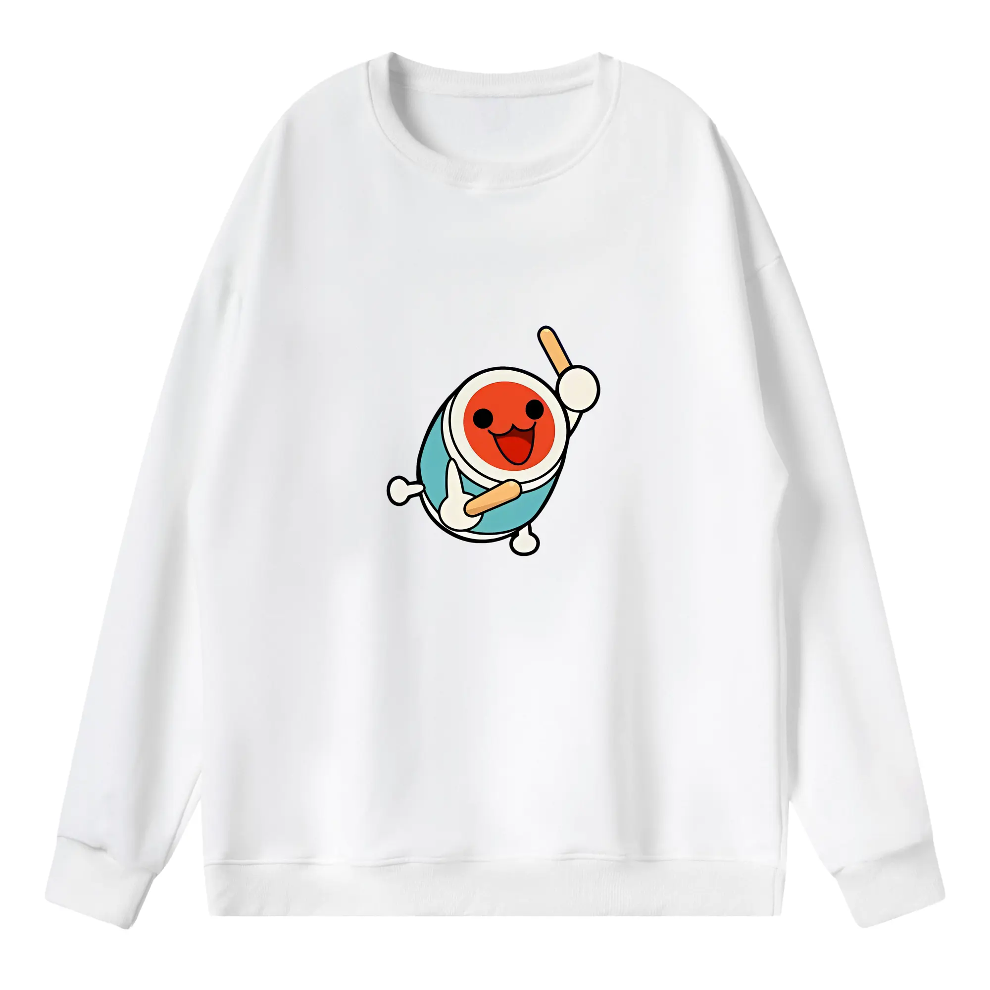 太鼓の達人 グッズ - 薄手 クルーネック スウェット 裏毛260g · ポリエステル 春秋向け カジュアル 男女兼用 · トレーナー デイリー スポーツ 散歩に最適