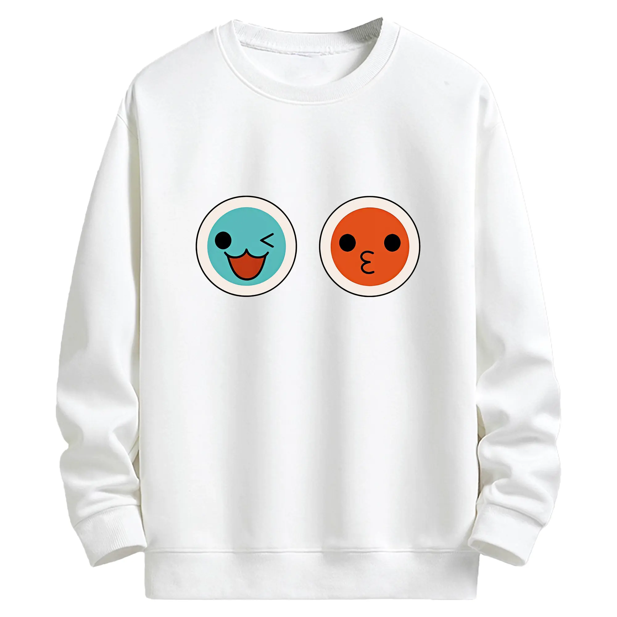 太鼓の達人 グッズ - キッズ クルーネックスウェットシャツ ・ フロントプリント ・ 綿80％ ポリエステル20％ ・ 快適 通学 スポーツ 日常使い お散歩用