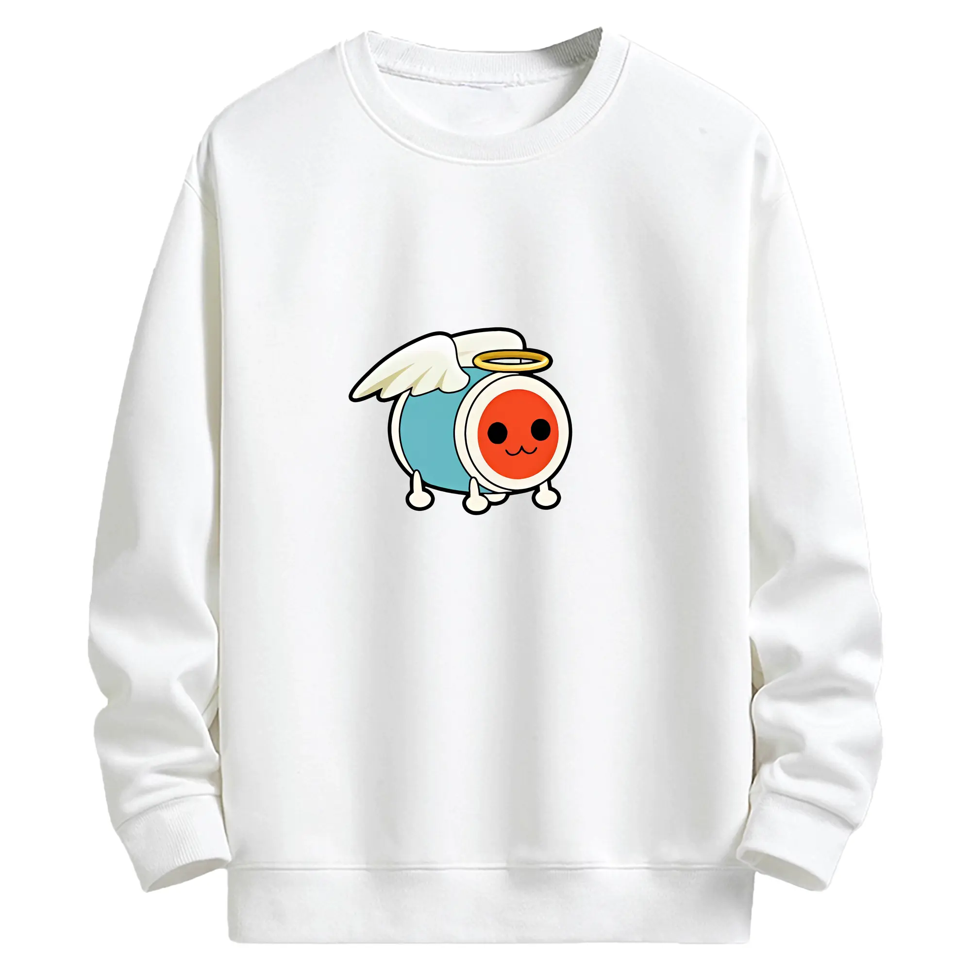 太鼓の達人 グッズ - キッズ クルーネックスウェットシャツ ・ フロントプリント ・ 綿80％ ポリエステル20％ ・ 快適 通学 スポーツ 日常使い お散歩用