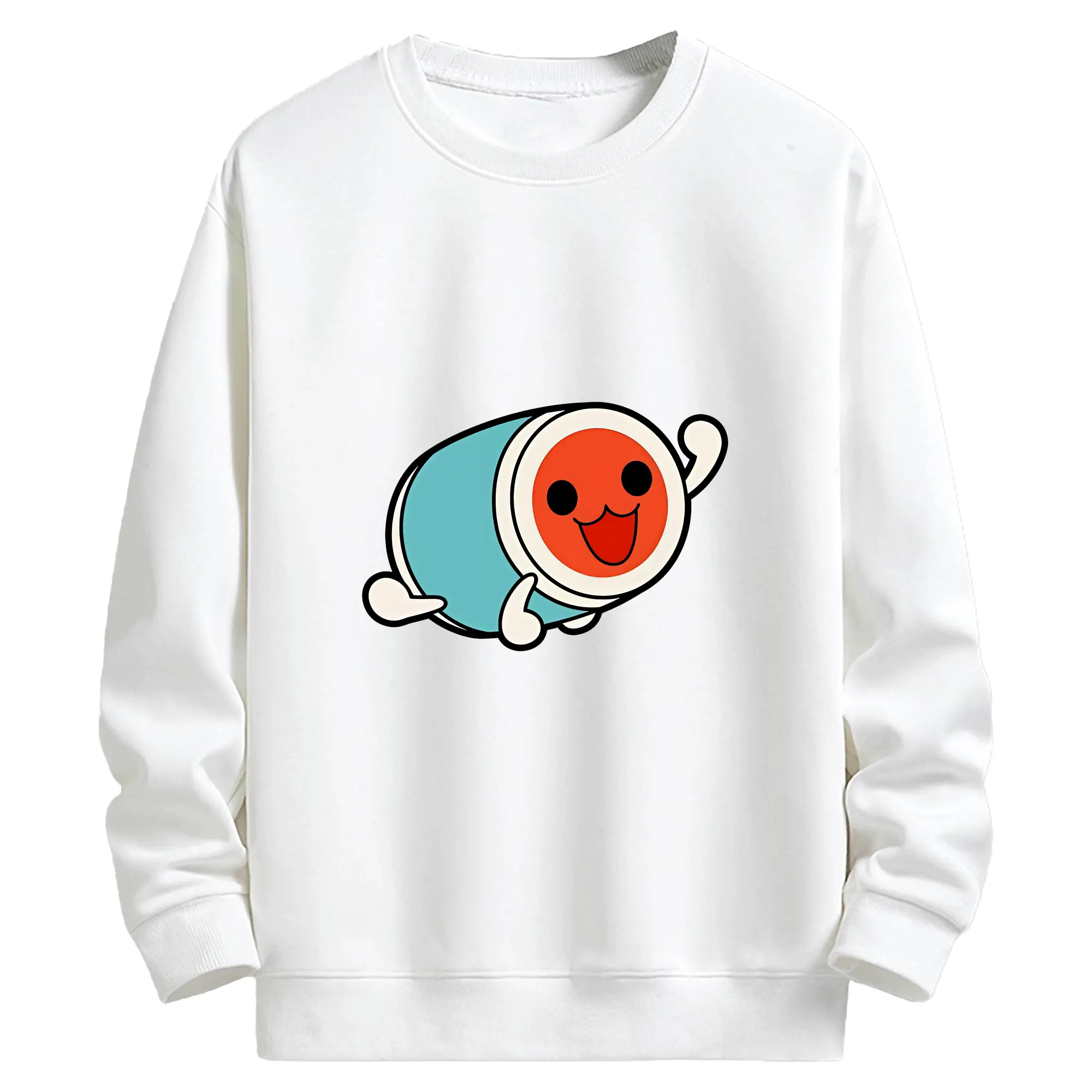 太鼓の達人 グッズ - キッズ クルーネックスウェットシャツ ・ フロントプリント ・ 綿80％ ポリエステル20％ ・ 快適 通学 スポーツ 日常使い お散歩用