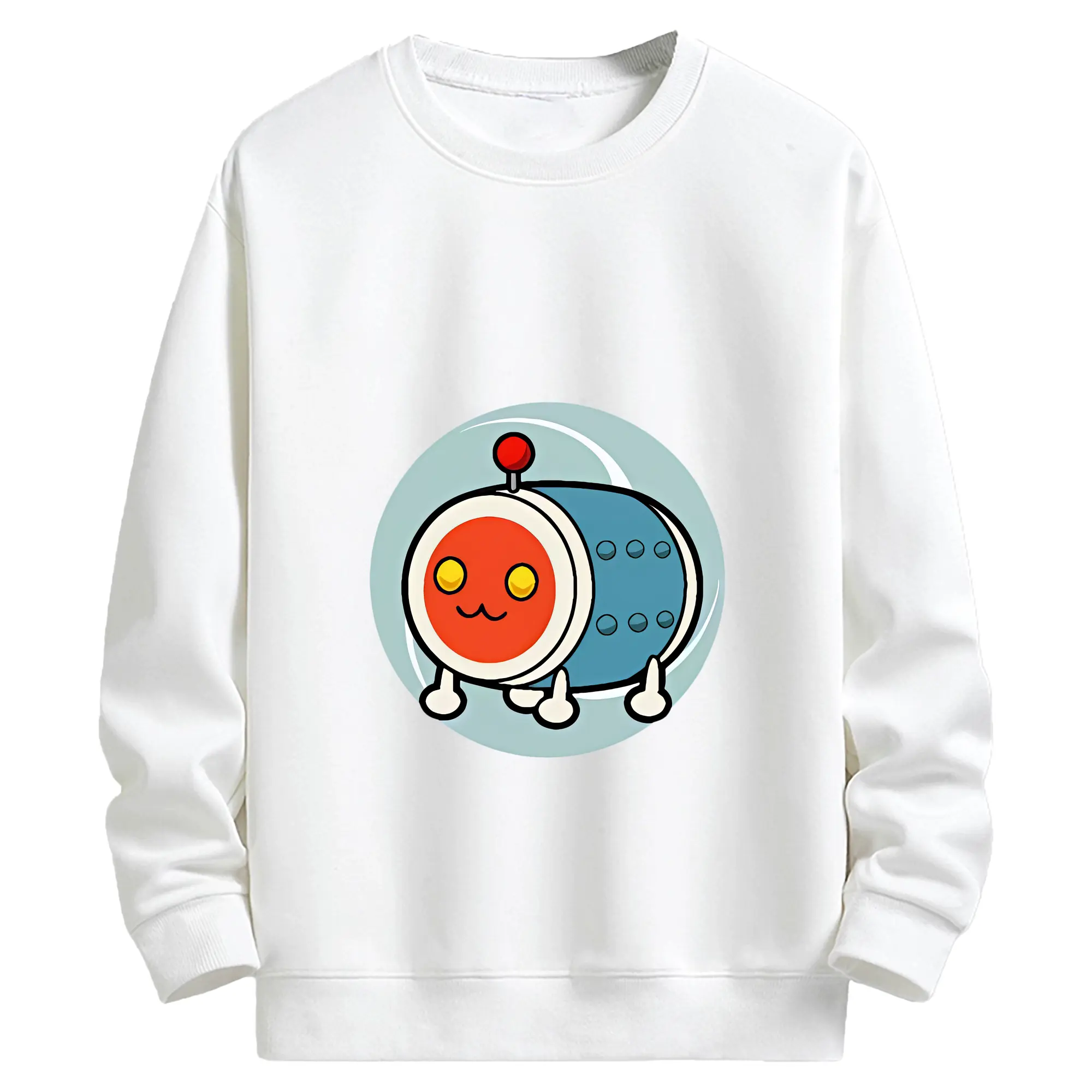 太鼓の達人 グッズ - キッズ クルーネックスウェットシャツ ・ フロントプリント ・ 綿80％ ポリエステル20％ ・ 快適 通学 スポーツ 日常使い お散歩用