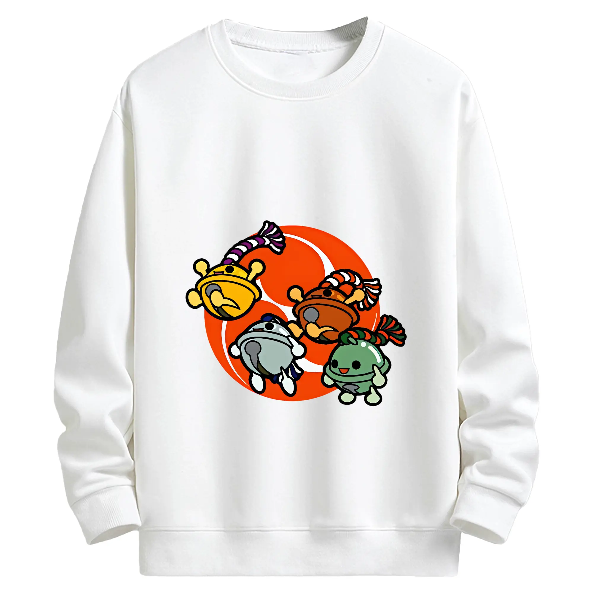 太鼓の達人 グッズ - キッズ クルーネックスウェットシャツ ・ フロントプリント ・ 綿80％ ポリエステル20％ ・ 快適 通学 スポーツ 日常使い お散歩用