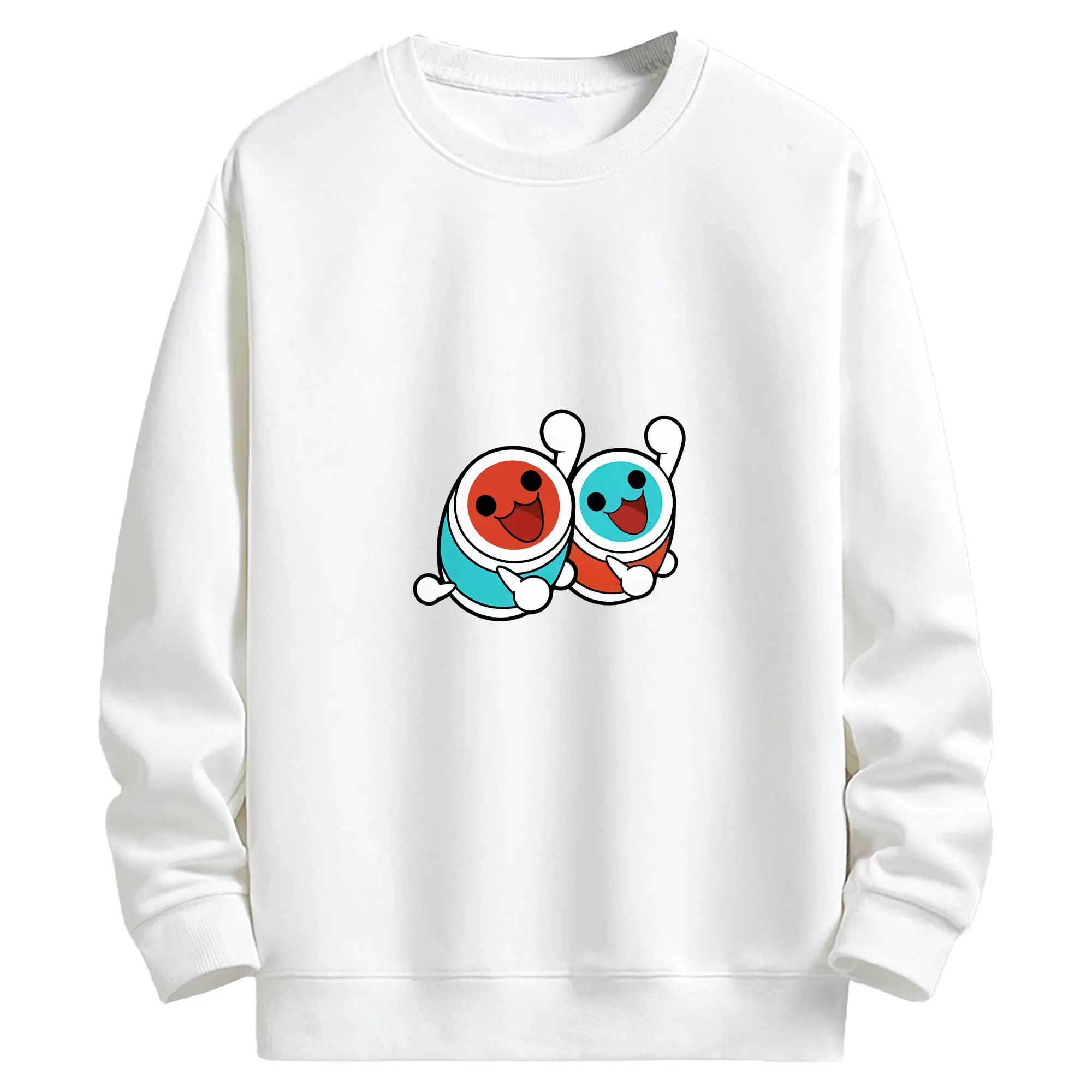 太鼓の達人 グッズ - キッズ クルーネックスウェットシャツ ・ フロントプリント ・ 綿80％ ポリエステル20％ ・ 快適 通学 スポーツ 日常使い お散歩用