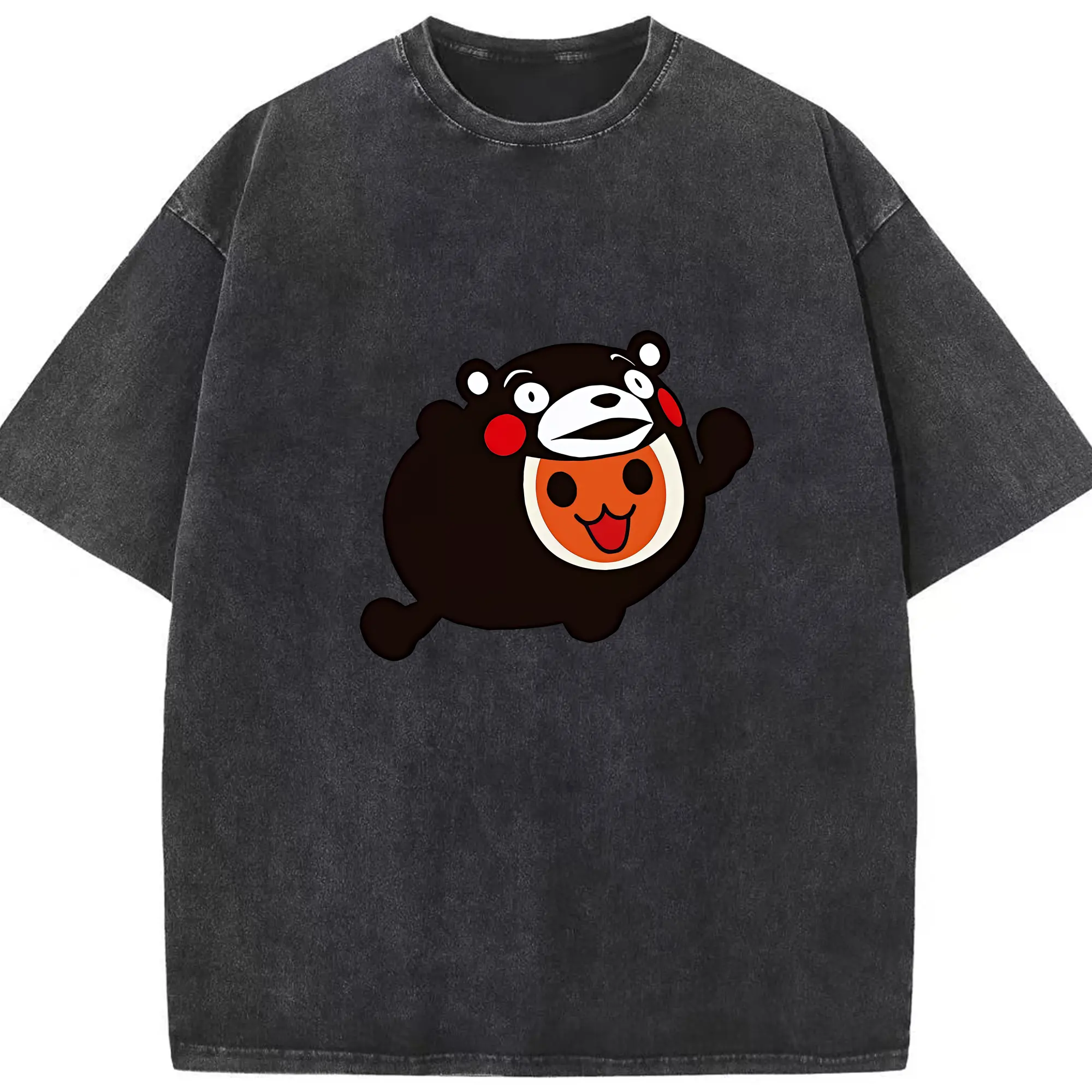 太鼓の達人 グッズ - 綿100％ ヴィンテージ風 半袖Tシャツ ・ フロントプリント ・ 柔らか肌触り ・ 通気性 快適 ・ スポーツ カジュアル 外出用