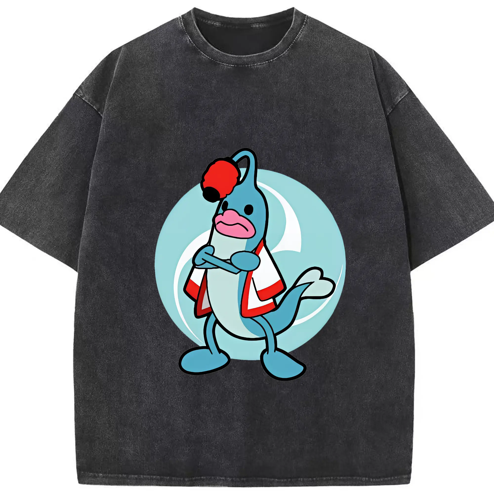 太鼓の達人 グッズ - 綿100％ ヴィンテージ風 半袖Tシャツ ・ フロントプリント ・ 柔らか肌触り ・ 通気性 快適 ・ スポーツ カジュアル 外出用