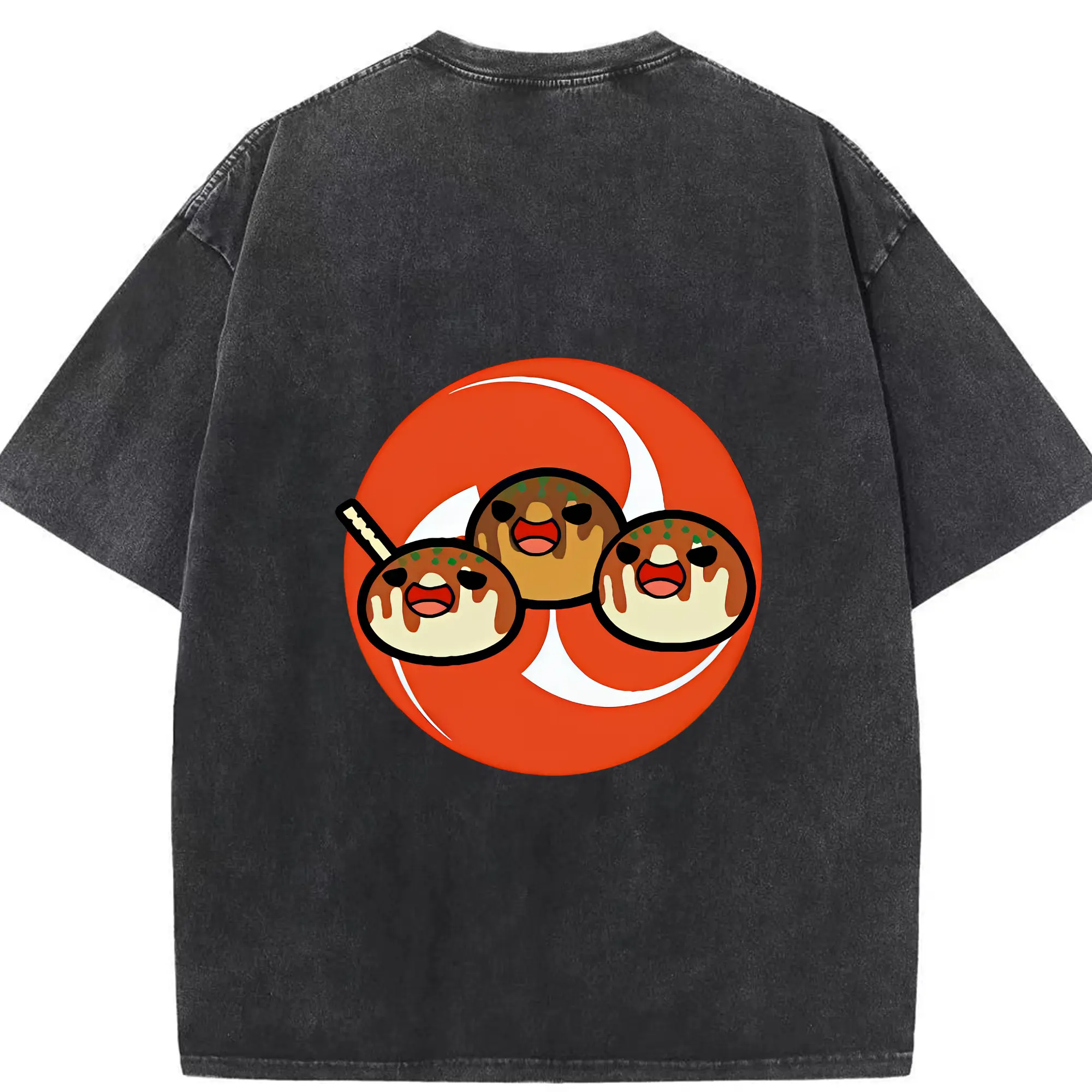 太鼓の達人 グッズ - 綿100％ ヴィンテージ風 半袖Tシャツ ・ 背面プリント ・ 柔らか肌触り ・ 通気性 快適 ・ スポーツ カジュアル 外出用