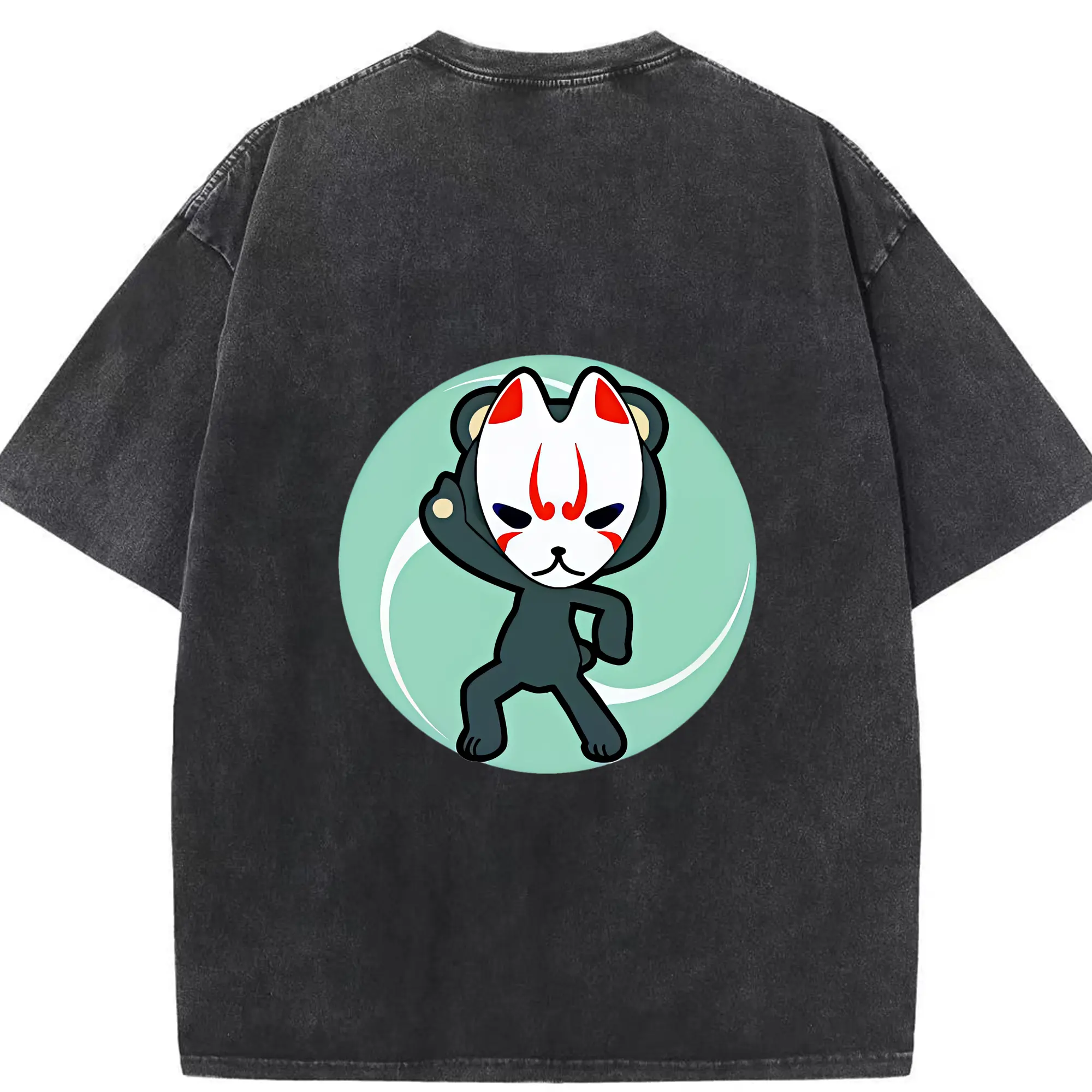 太鼓の達人 グッズ - 綿100％ ヴィンテージ風 半袖Tシャツ ・ 背面プリント ・ 柔らか肌触り ・ 通気性 快適 ・ スポーツ カジュアル 外出用