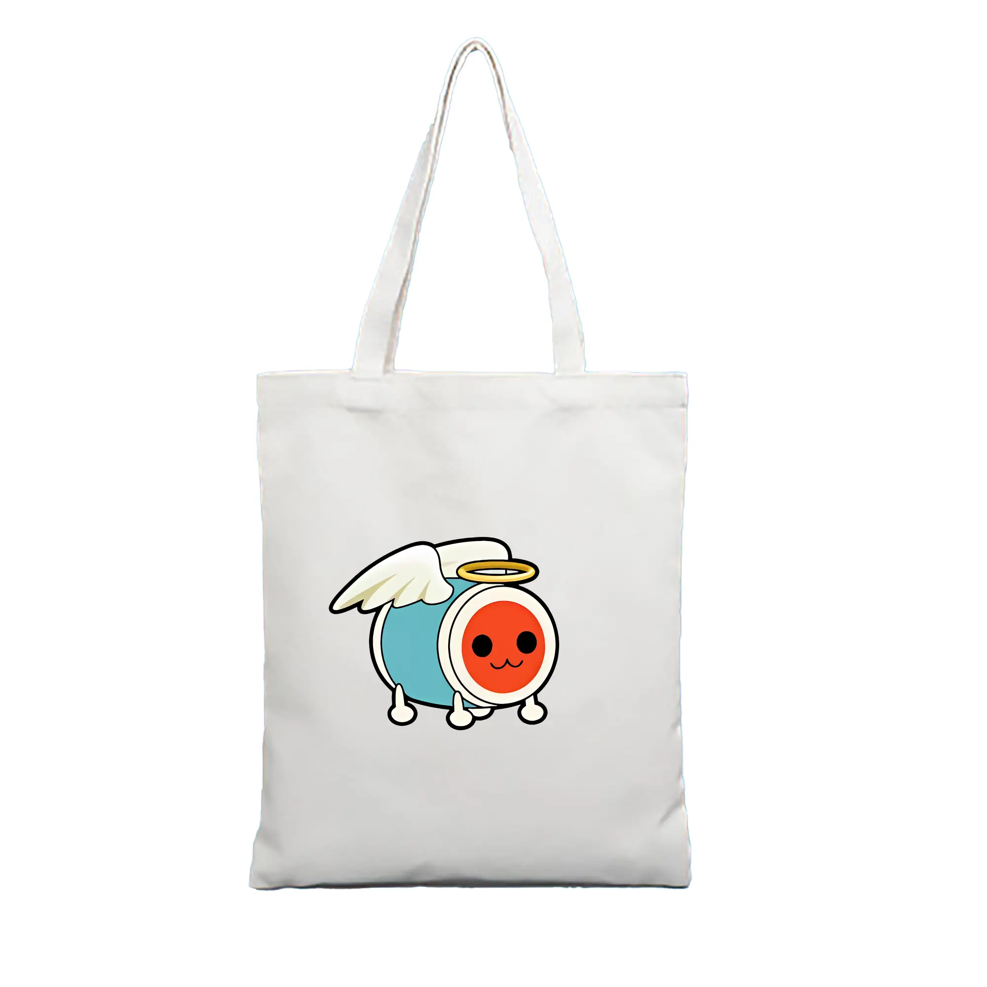 太鼓の達人 グッズ - 縦型キャンバス手提げバッグ（トートバッグ） ・ キャンバス素材 ・ ショッピング用 ・ 軽量 丈夫 お手入れ簡単