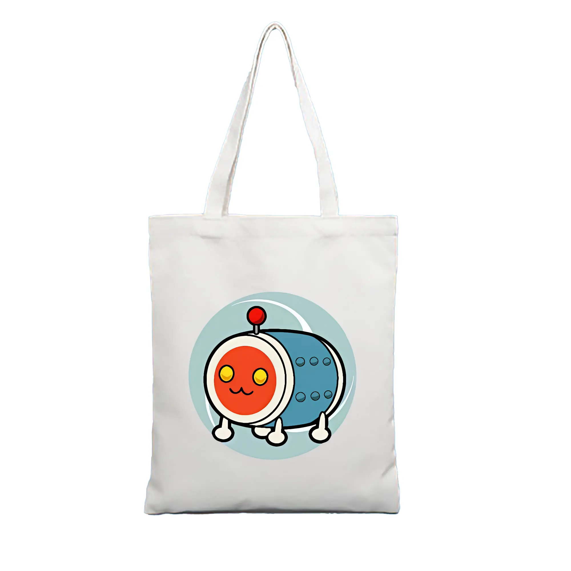 太鼓の達人 グッズ - 縦型キャンバス手提げバッグ（トートバッグ） ・ キャンバス素材 ・ ショッピング用 ・ 軽量 丈夫 お手入れ簡単