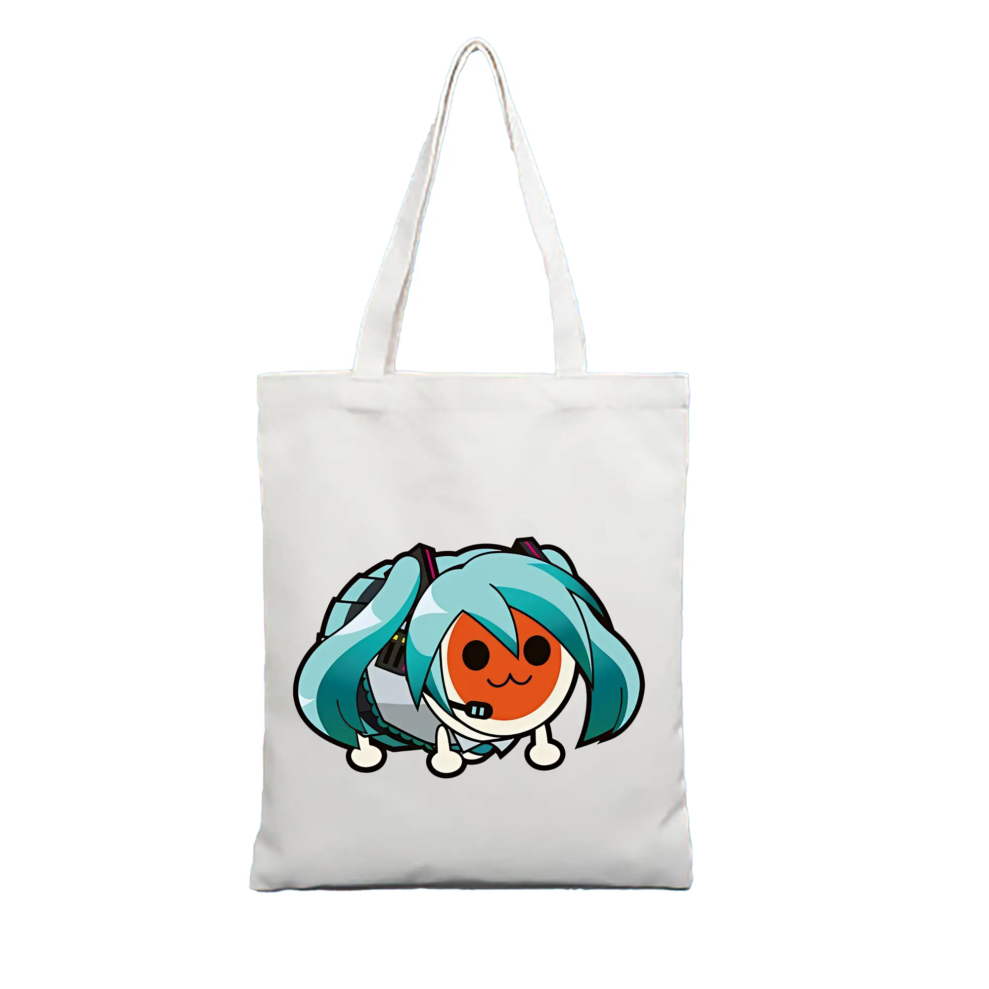 太鼓の達人 グッズ - 縦型キャンバス手提げバッグ（トートバッグ） ・ キャンバス素材 ・ ショッピング用 ・ 軽量 丈夫 お手入れ簡単