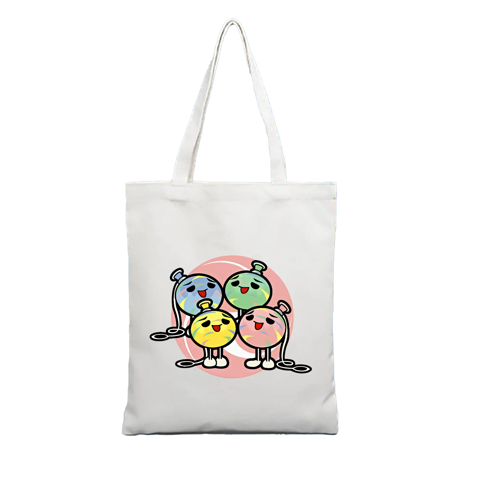 太鼓の達人 グッズ - 縦型キャンバス手提げバッグ（トートバッグ） ・ キャンバス素材 ・ ショッピング用 ・ 軽量 丈夫 お手入れ簡単