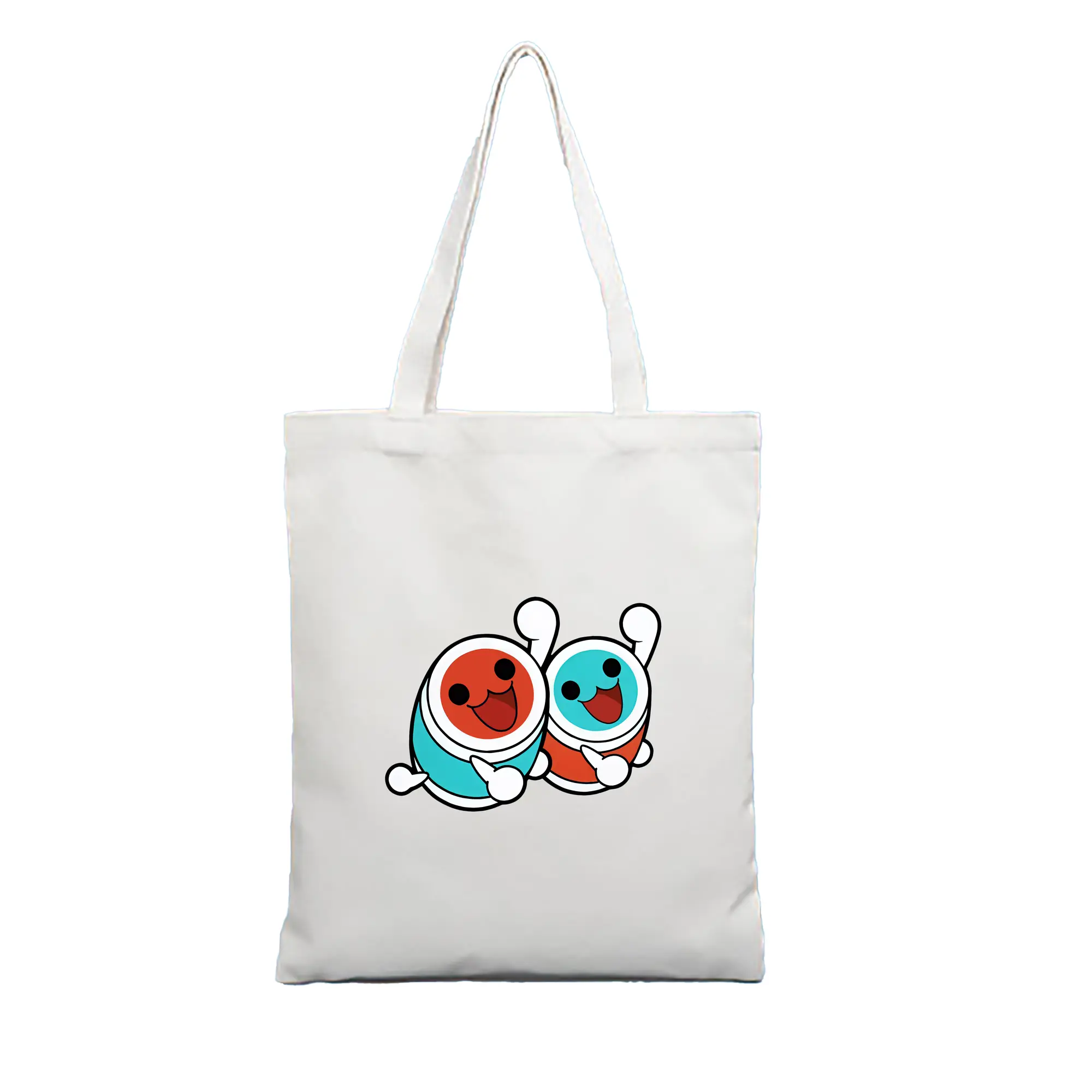 太鼓の達人 グッズ - 縦型キャンバス手提げバッグ（トートバッグ） ・ キャンバス素材 ・ ショッピング用 ・ 軽量 丈夫 お手入れ簡単