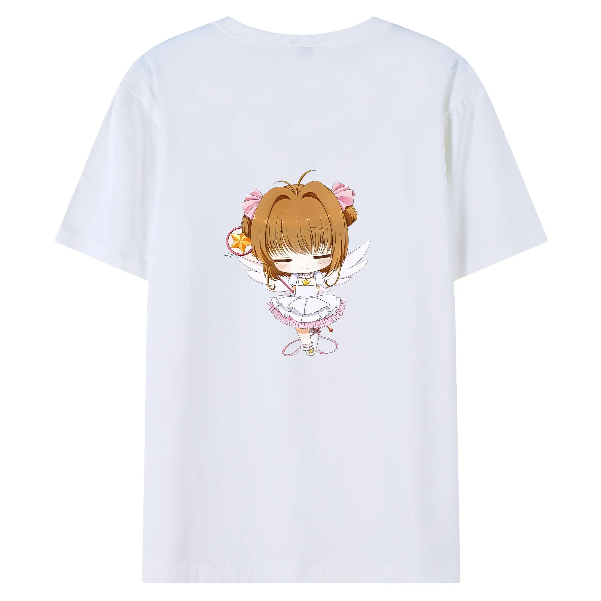 カードキャプターさくら グッズ,木之本桜 - 綿100％ 半袖Tシャツ ・ バックプリント ・ 快適 通気性 ・ 日常使い 散歩 スポーツ用